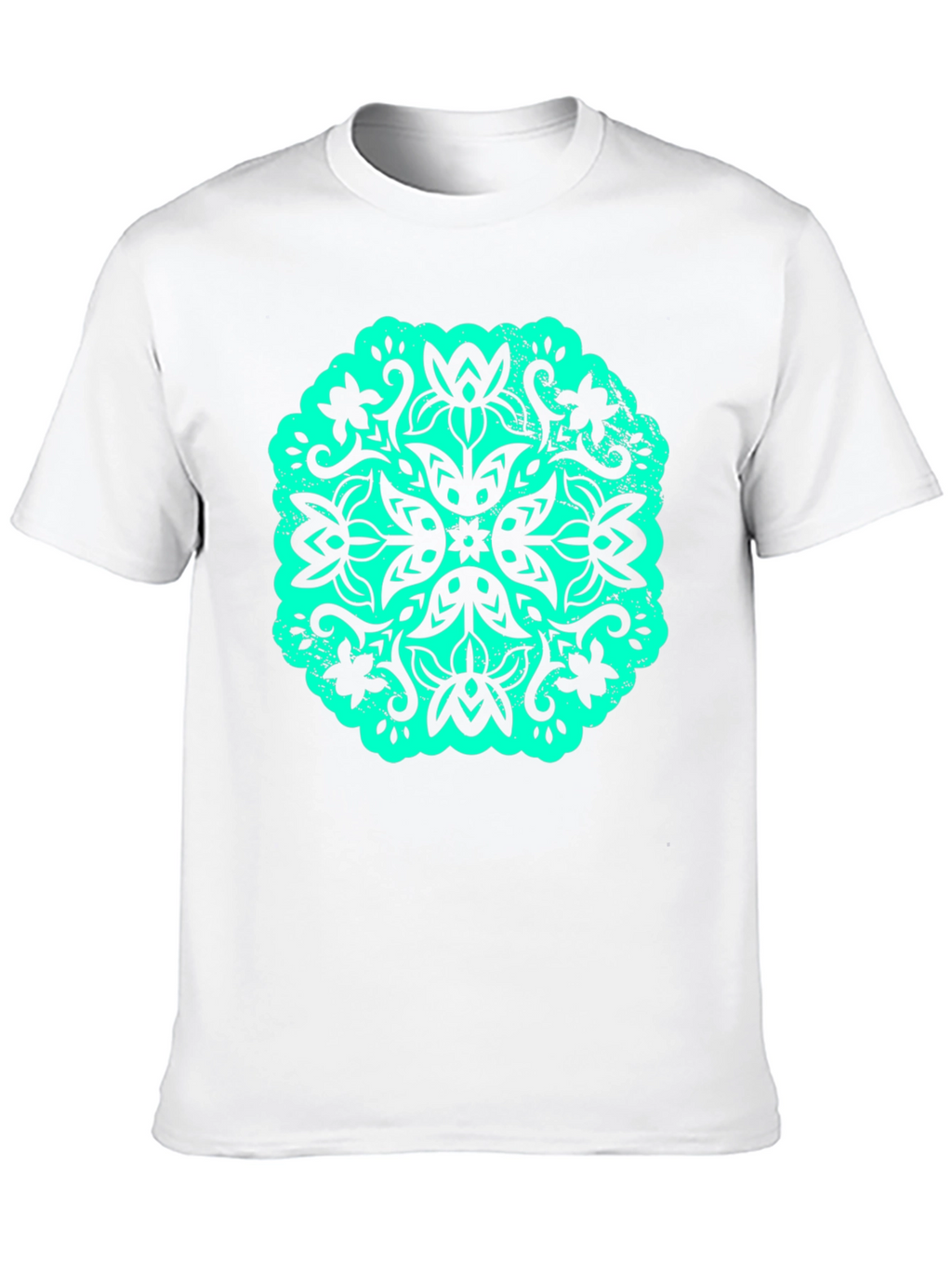 Floral Mandala Graphic Tee - Black
