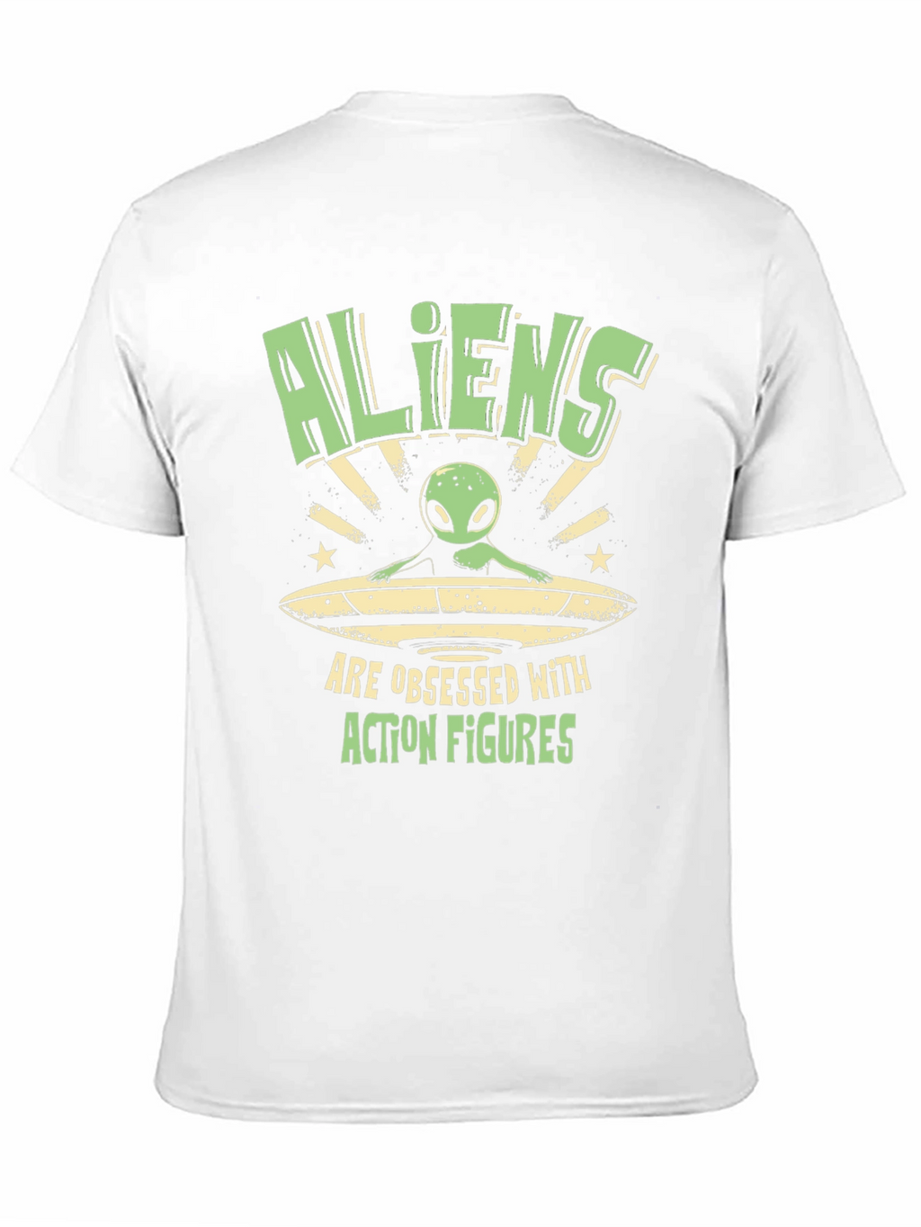 Aliens Obsessed with Action Figures Black T-Shirt