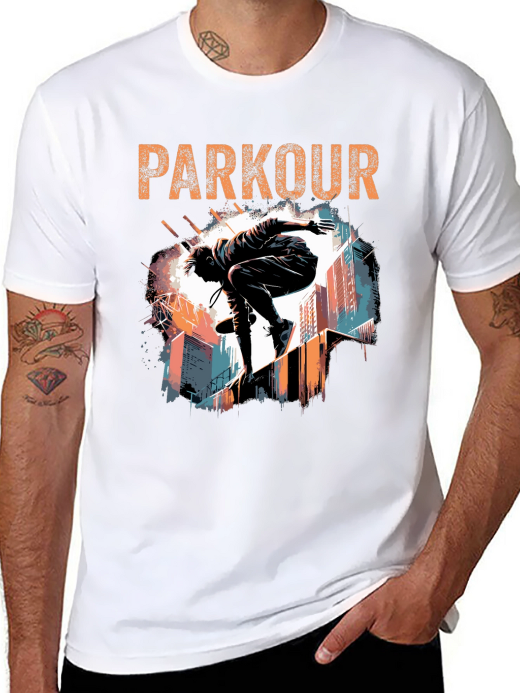 Parkour Graphic Tee - Urban Style