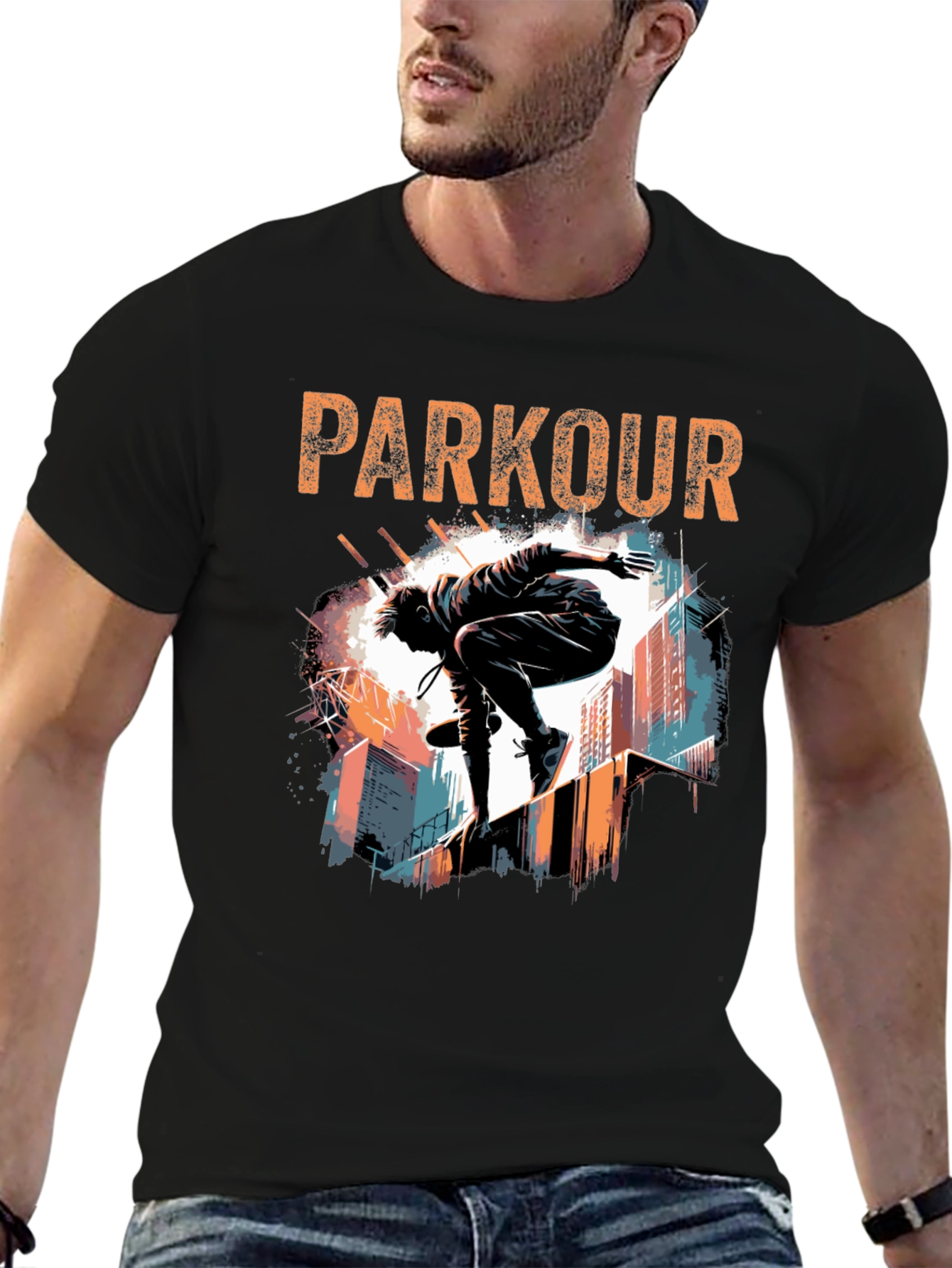 Parkour Graphic Tee - Urban Style