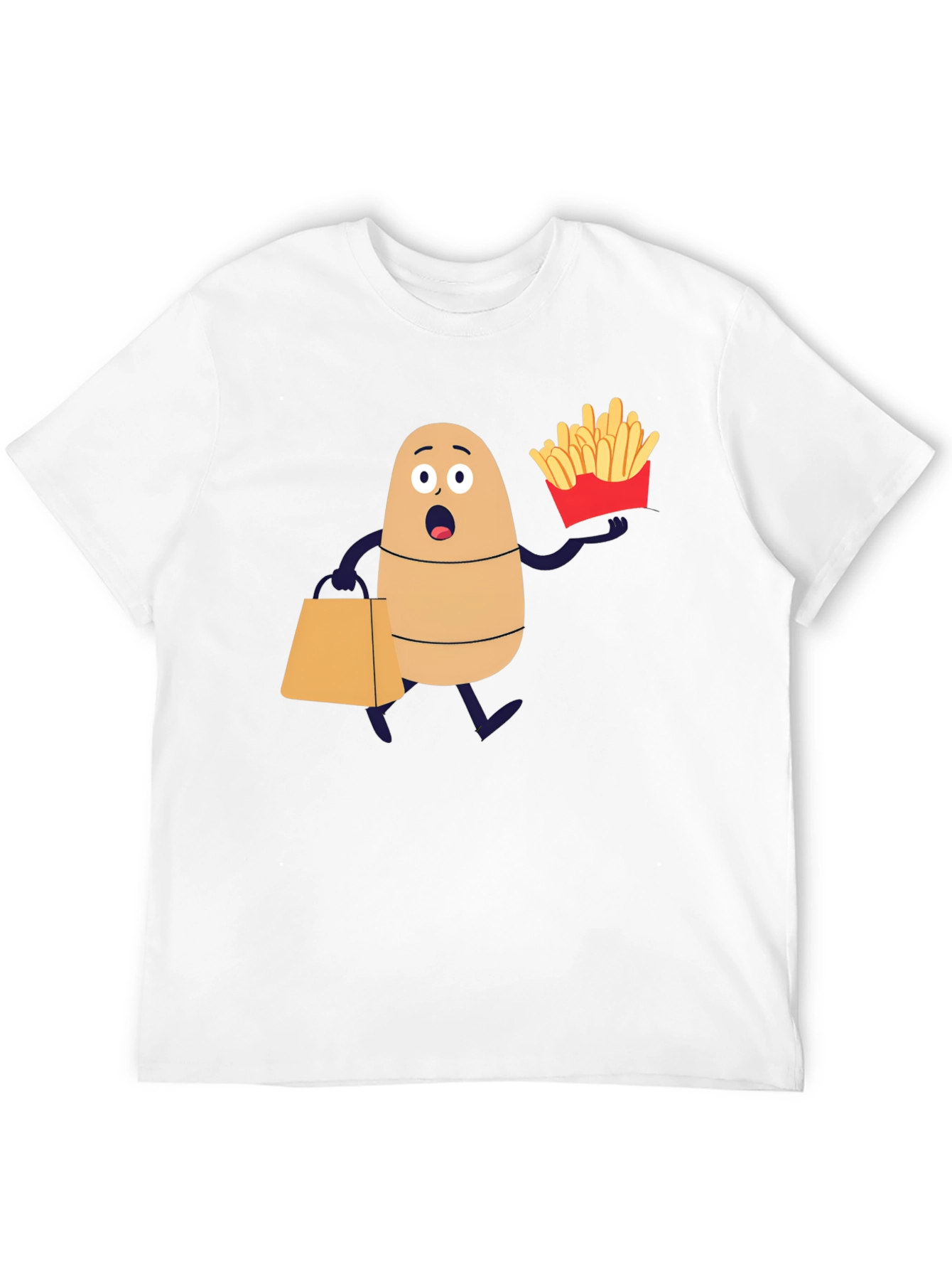 Funny Potato and Fries Graphic T-Shirt