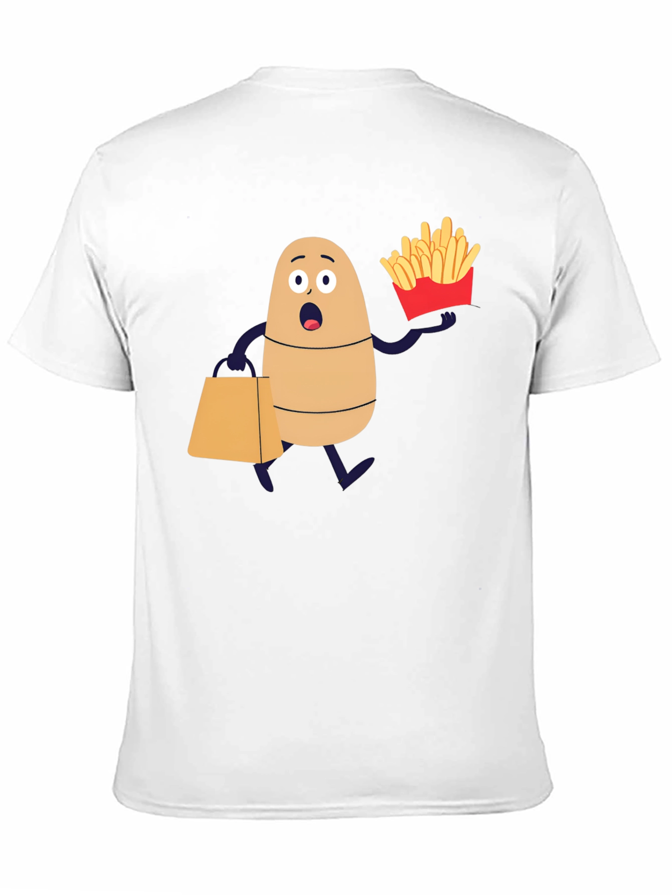 Funny Potato and Fries Graphic T-Shirt