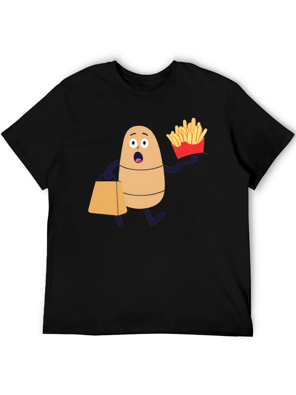 Funny Potato and Fries Graphic T-Shirt