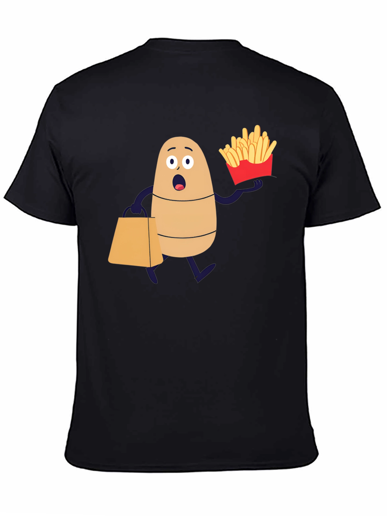 Funny Potato and Fries Graphic T-Shirt