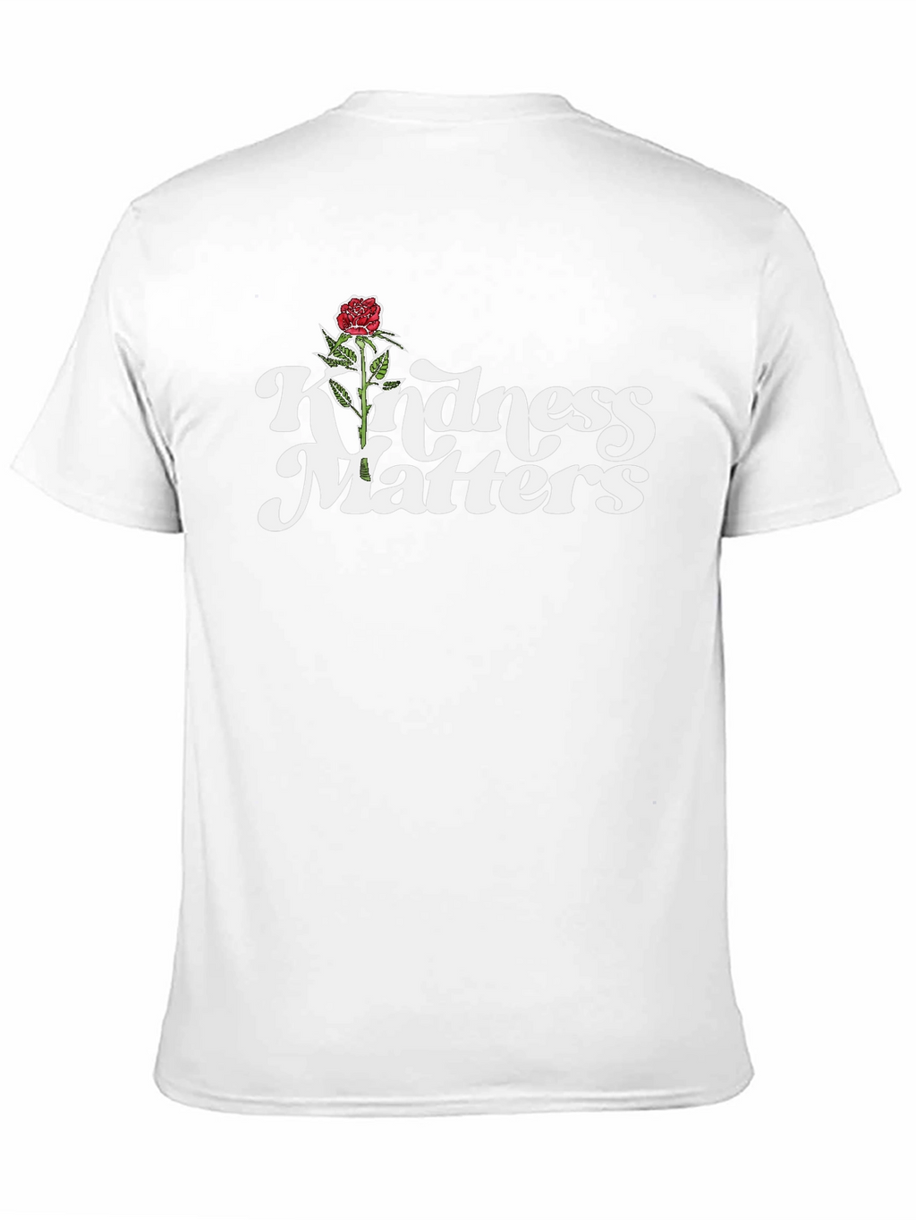 Kindness Matters Rose Graphic Black T-Shirt