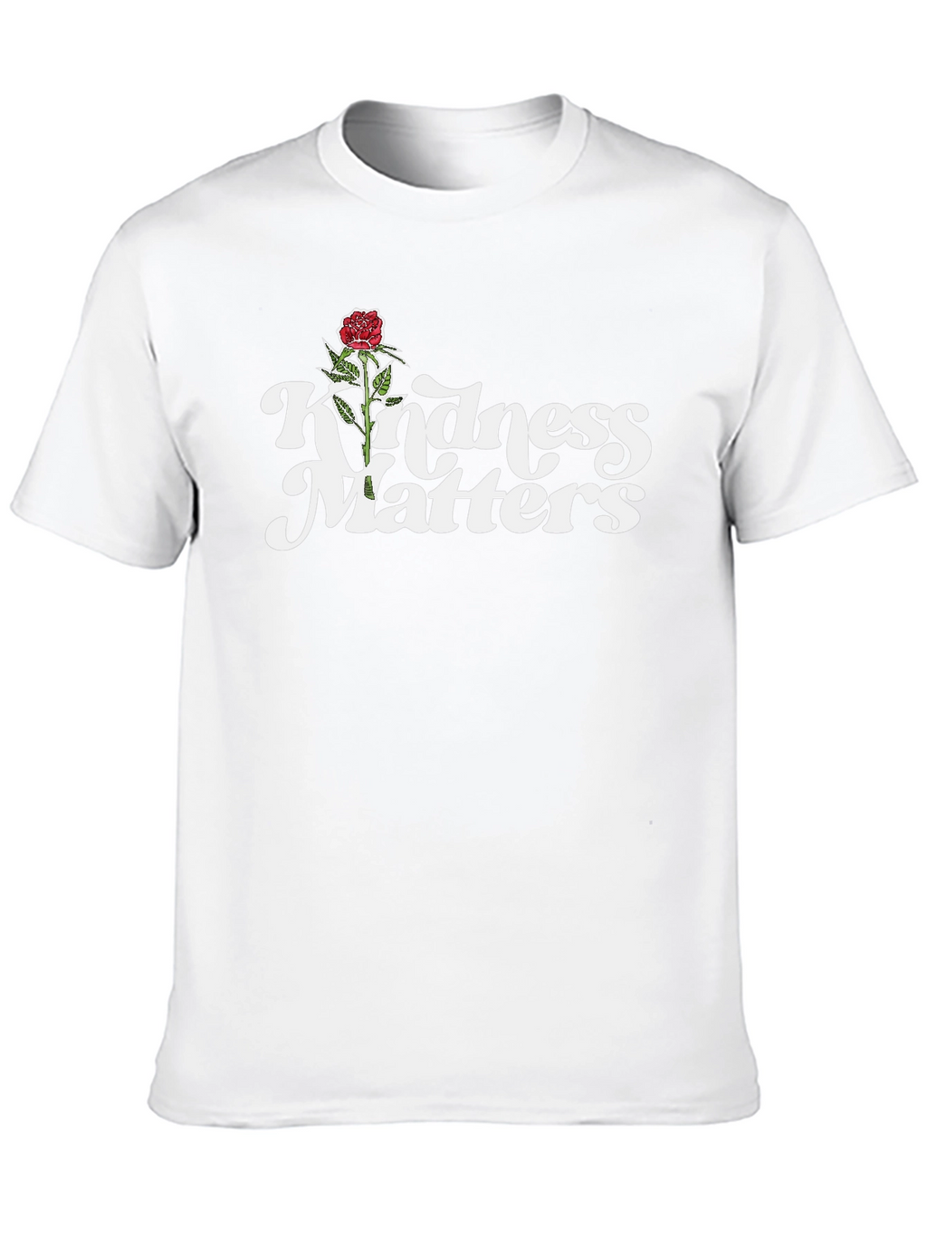 Kindness Matters Rose Graphic Black T-Shirt