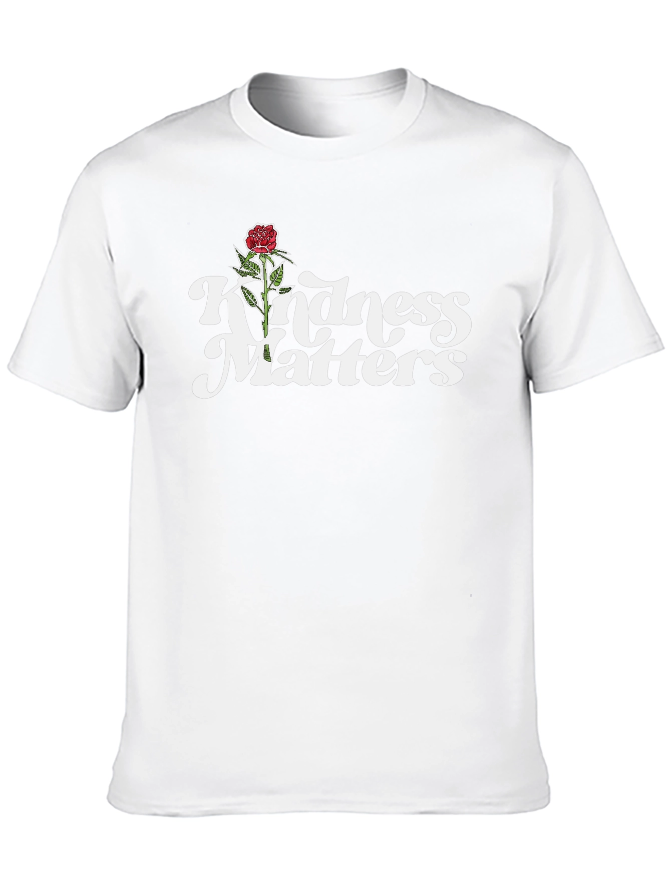 Kindness Matters Rose Graphic Black T-Shirt