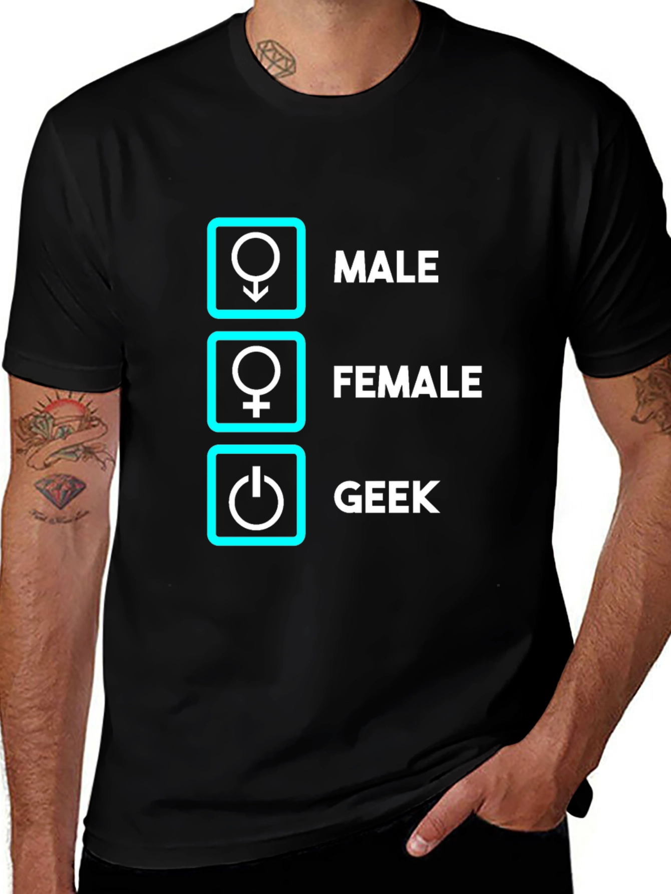 Geek Male Female T-Shirt Funny Nerd Shirt