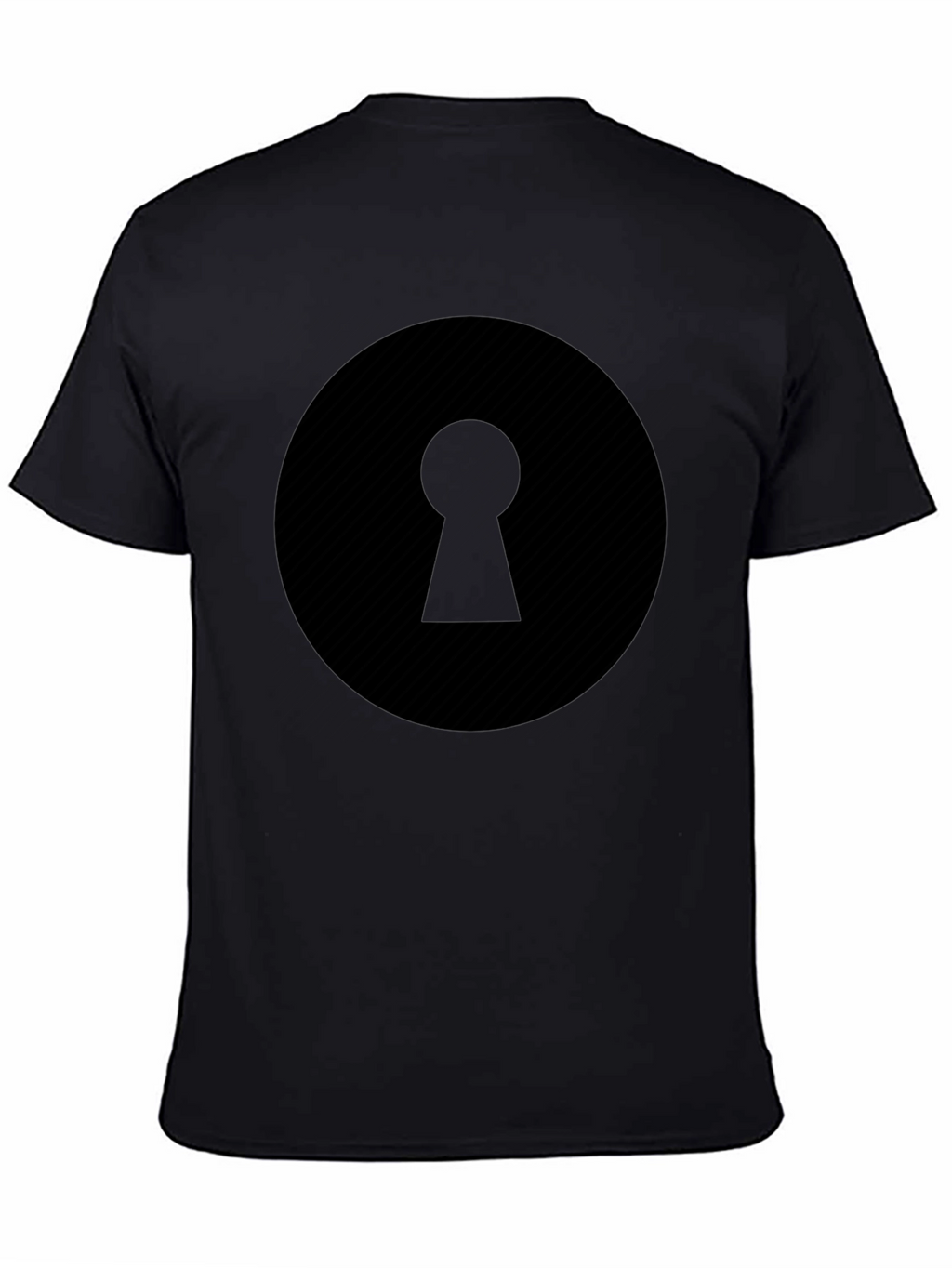 Keyhole Graphic Black T-Shirt