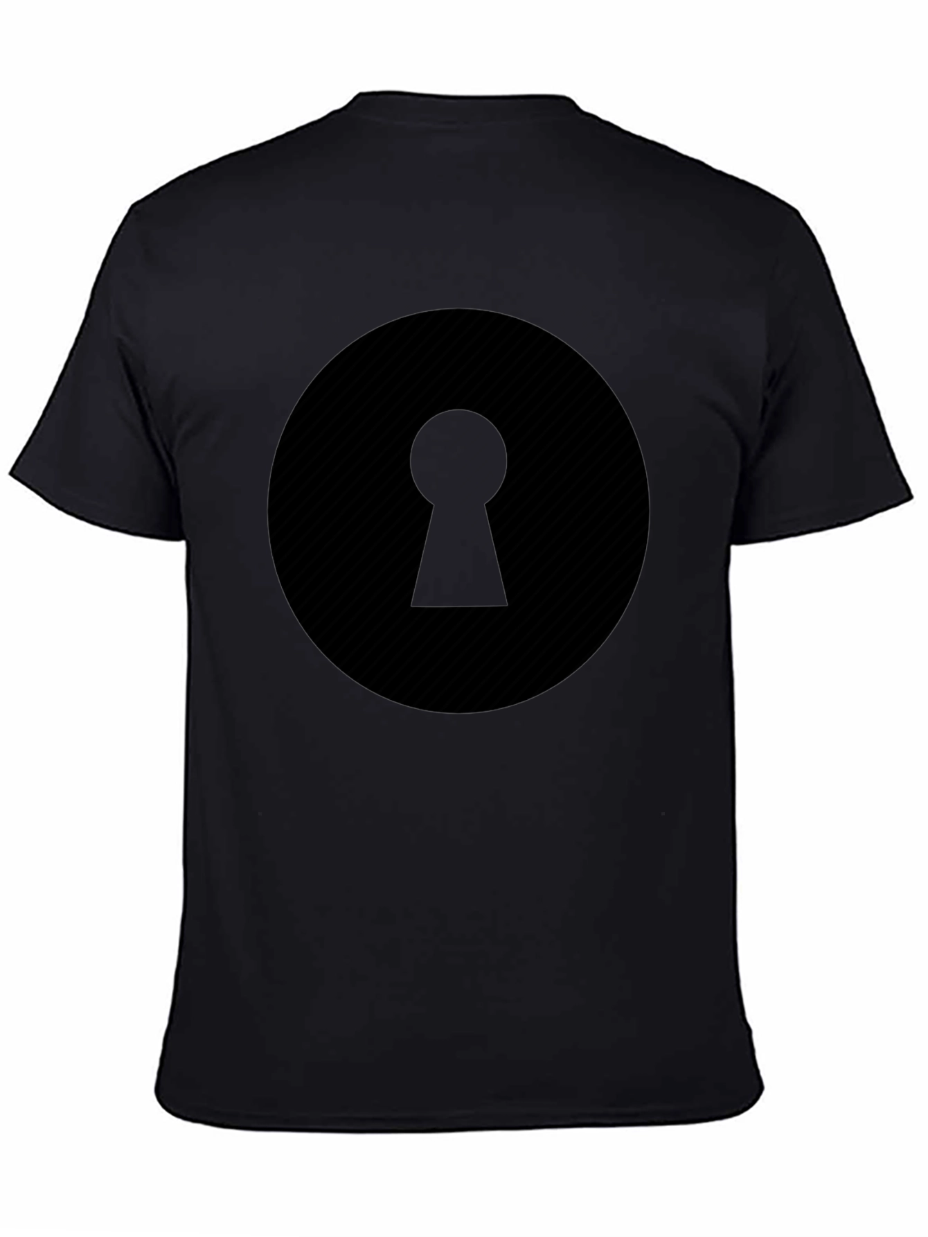 Keyhole Graphic Black T-Shirt
