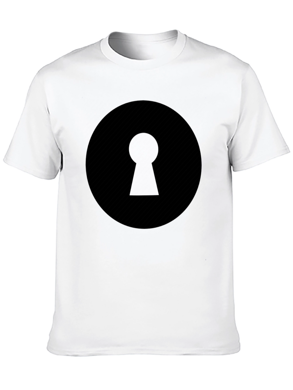 Keyhole Graphic Black T-Shirt