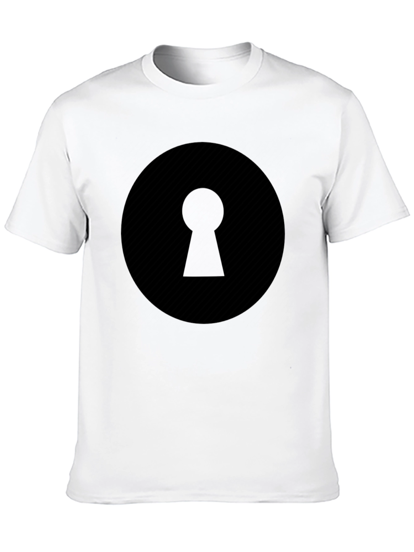 Keyhole Graphic Black T-Shirt