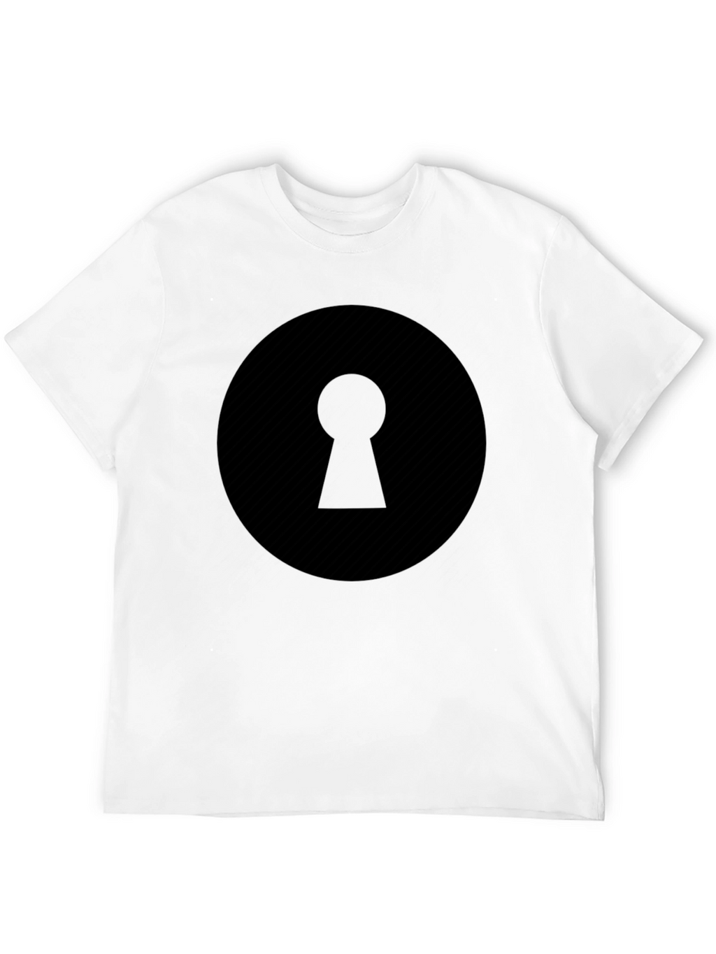 Keyhole Graphic Black T-Shirt