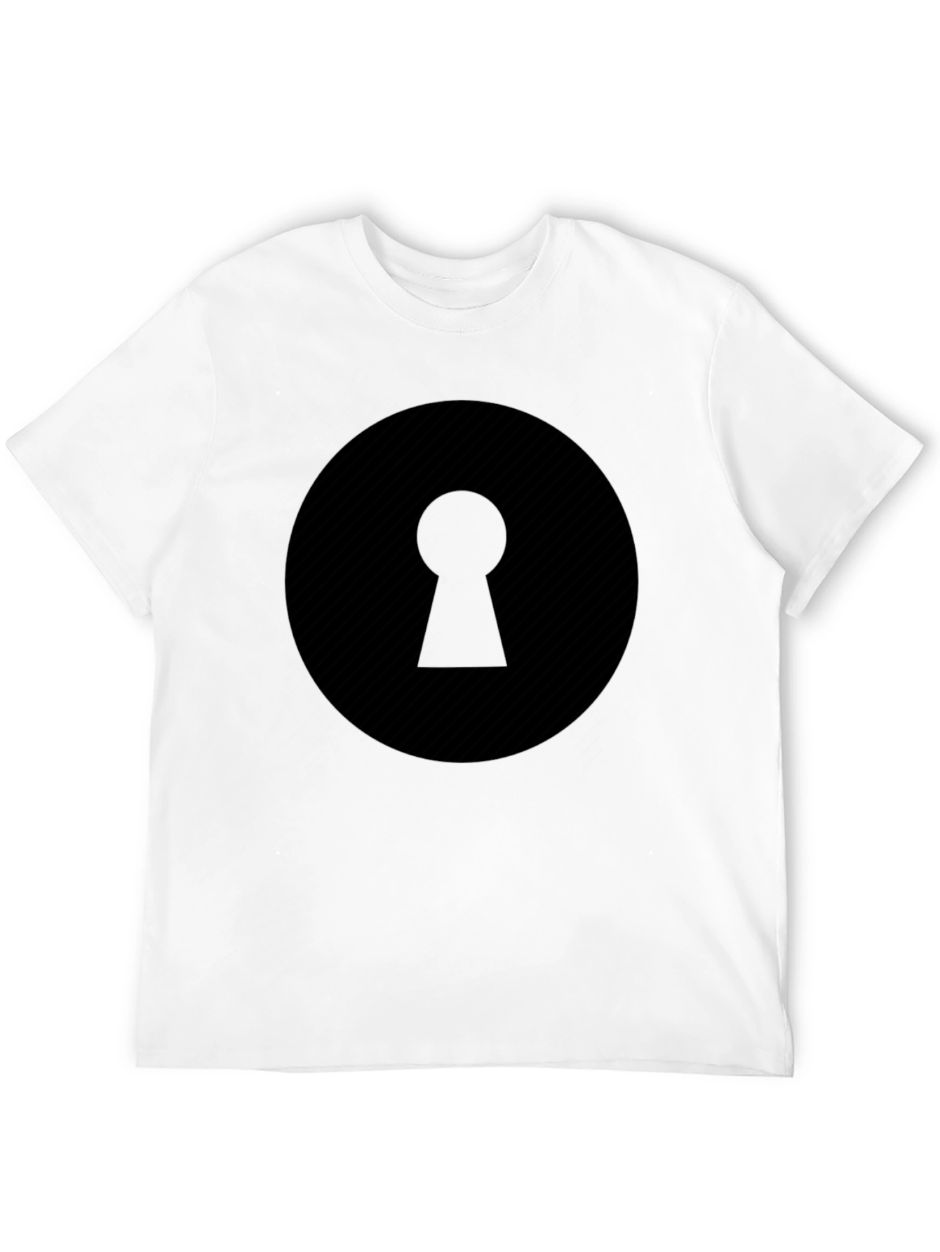 Keyhole Graphic Black T-Shirt