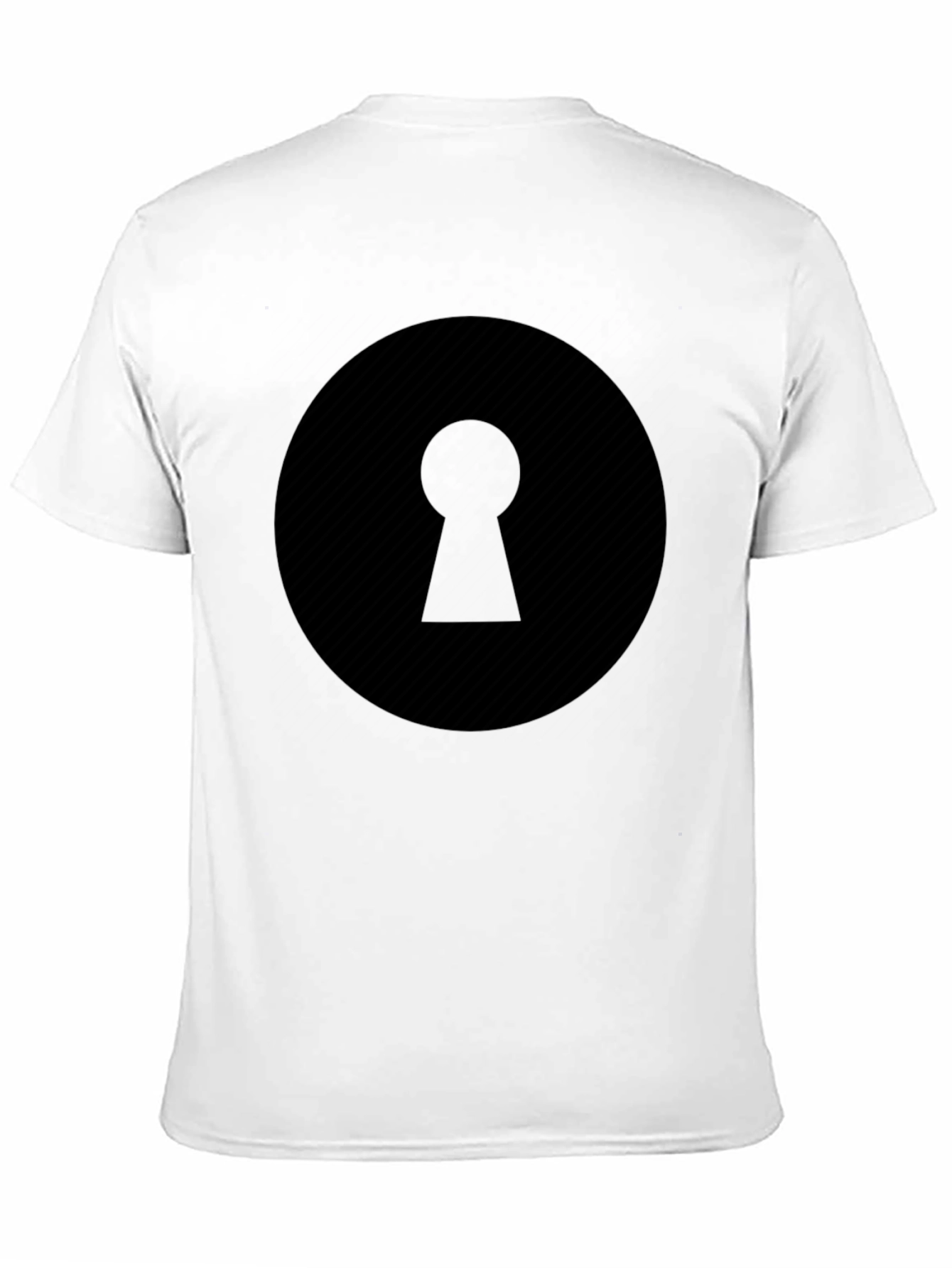Keyhole Graphic Black T-Shirt