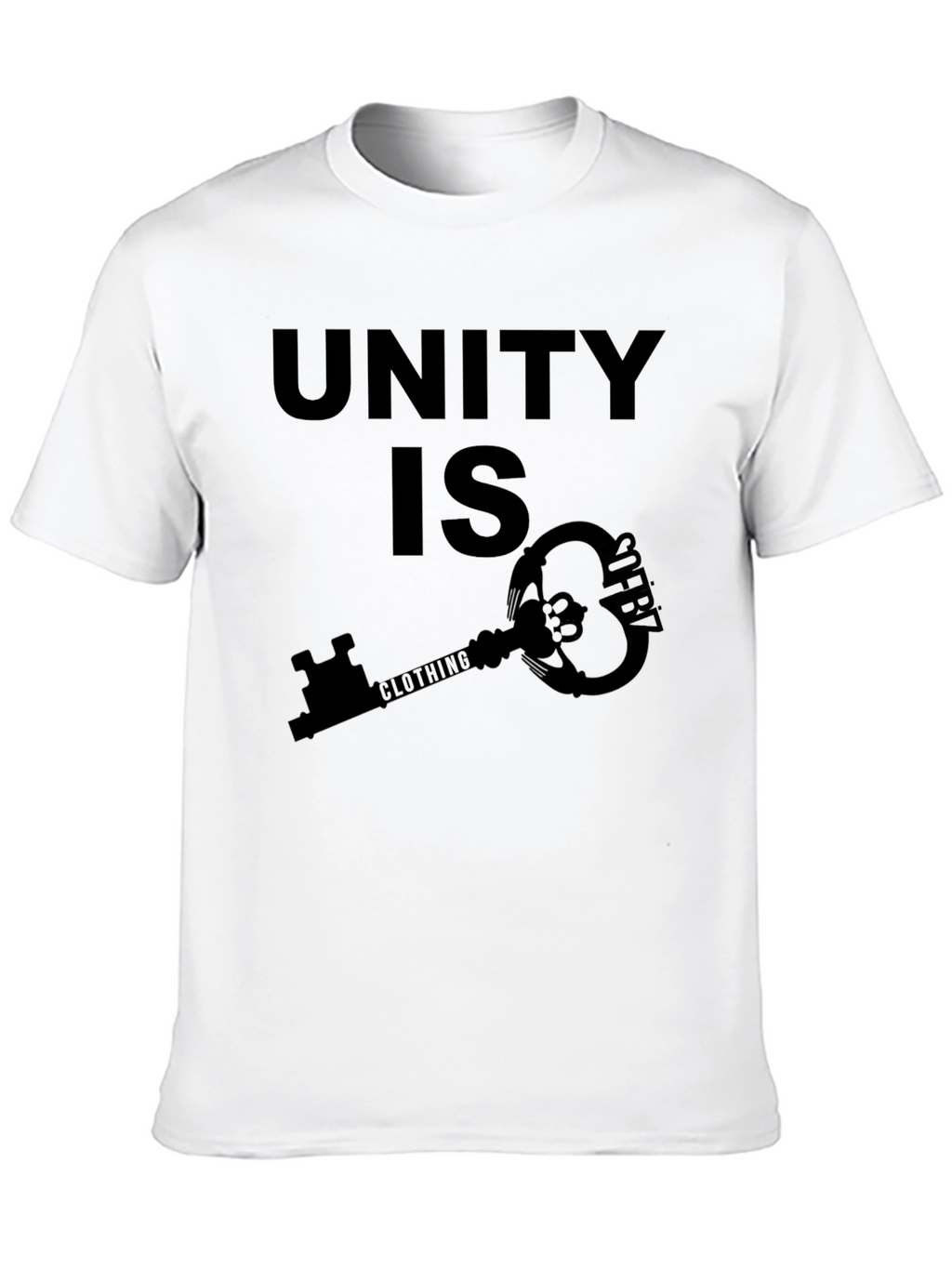 Unity Key Graphic Tee - Black Cotton T-Shirt