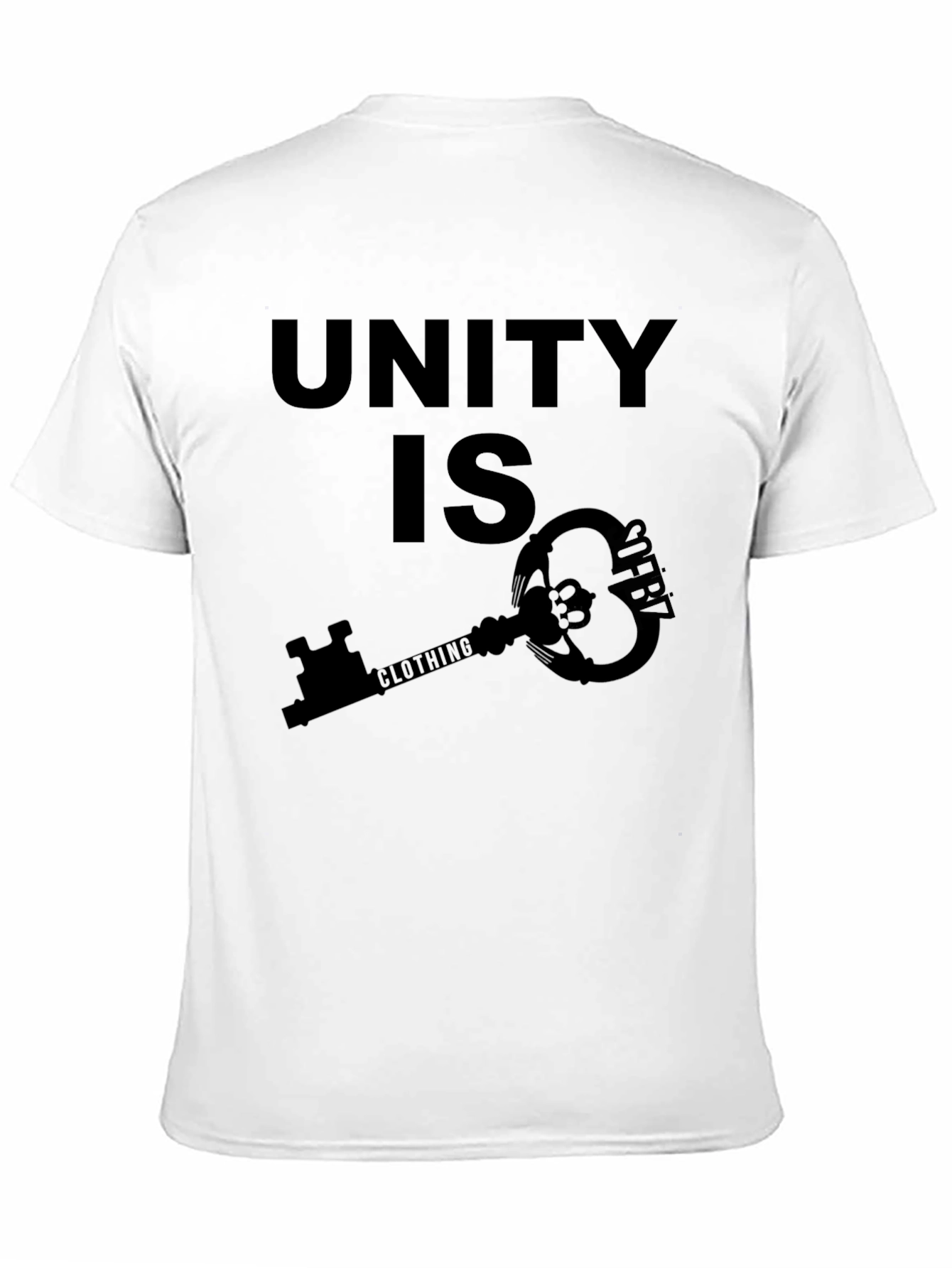 Unity Key Graphic Tee - Black Cotton T-Shirt