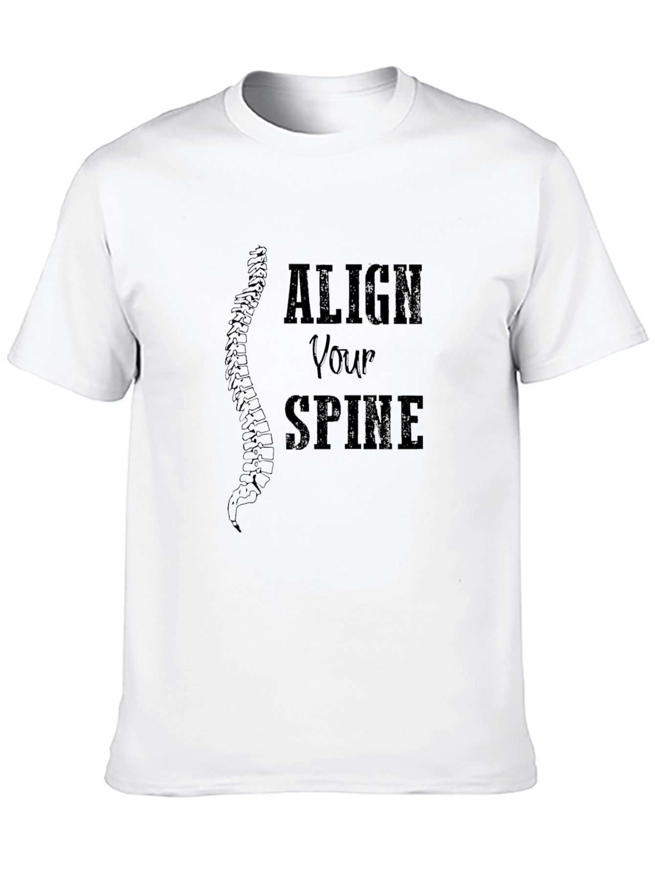 Align Your Spine Graphic Tee - Black