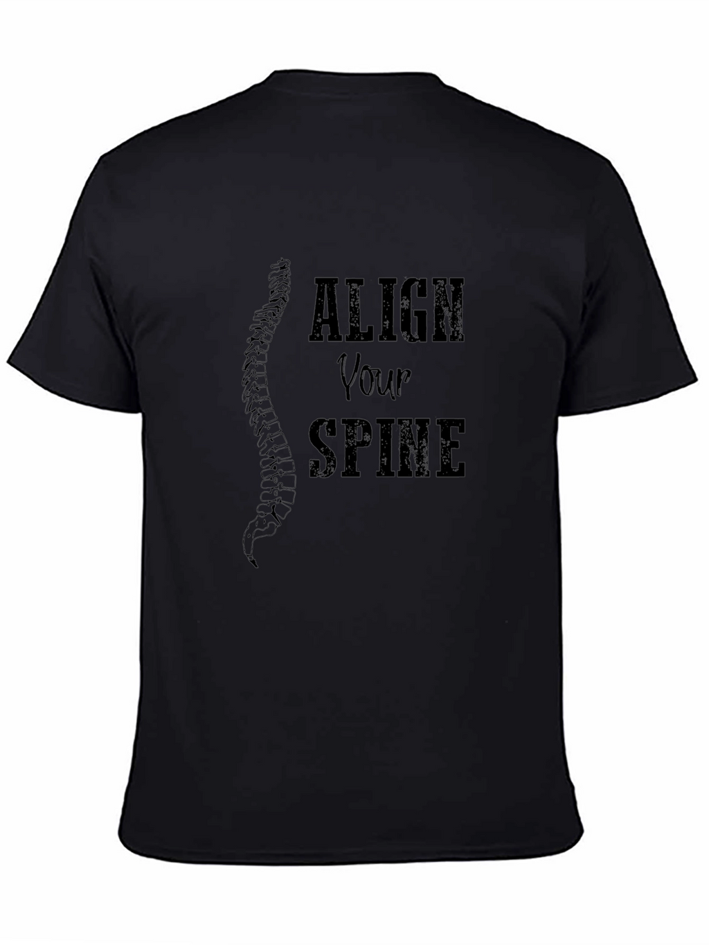 Align Your Spine Graphic Tee - Black