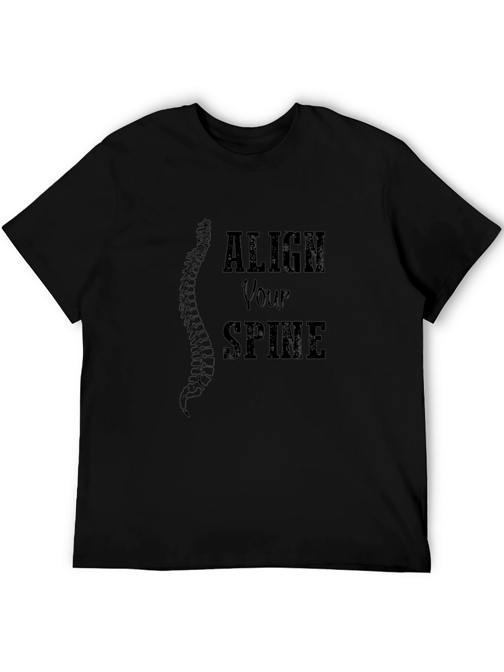 Align Your Spine Graphic Tee - Black