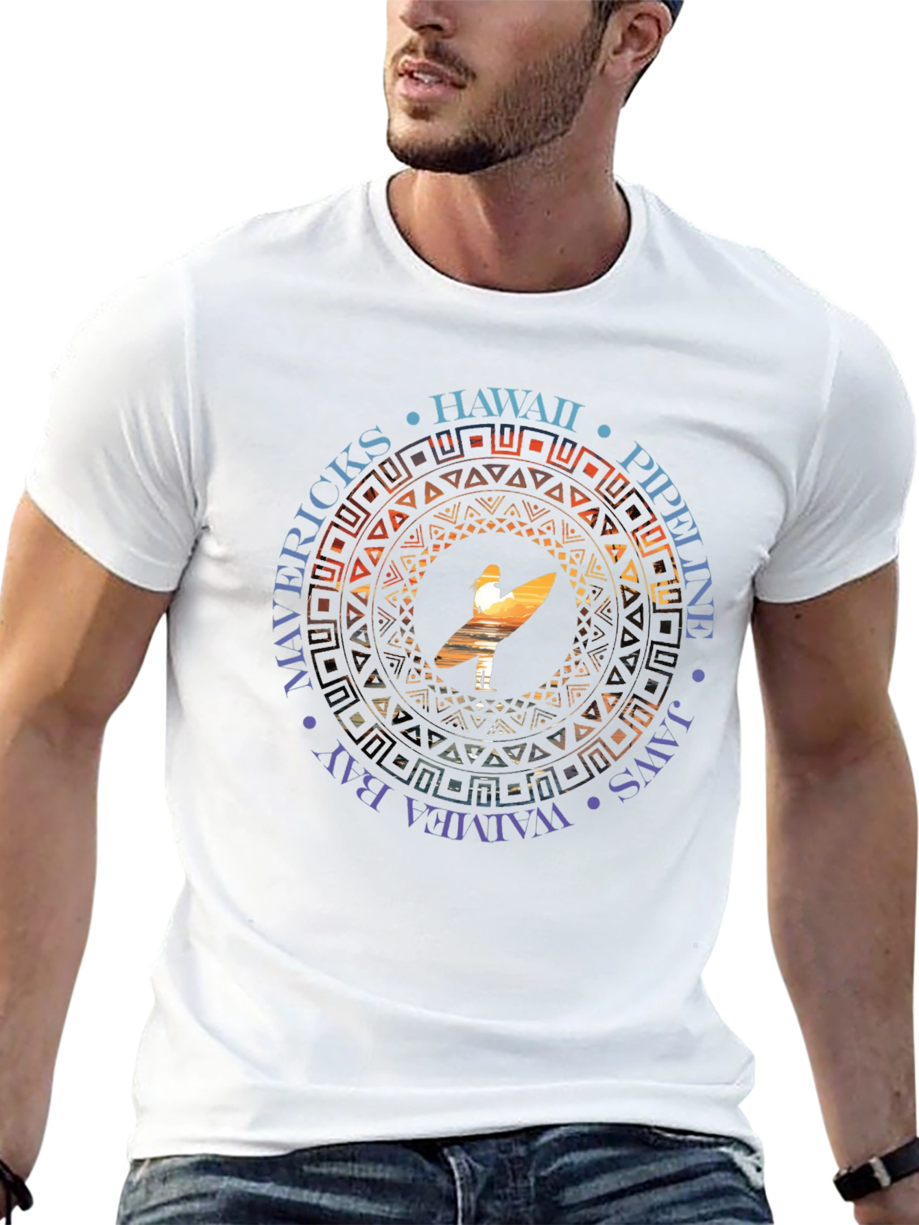 Hawaii Surfer T-Shirt - Mavericks Pipeline Waimea Bay