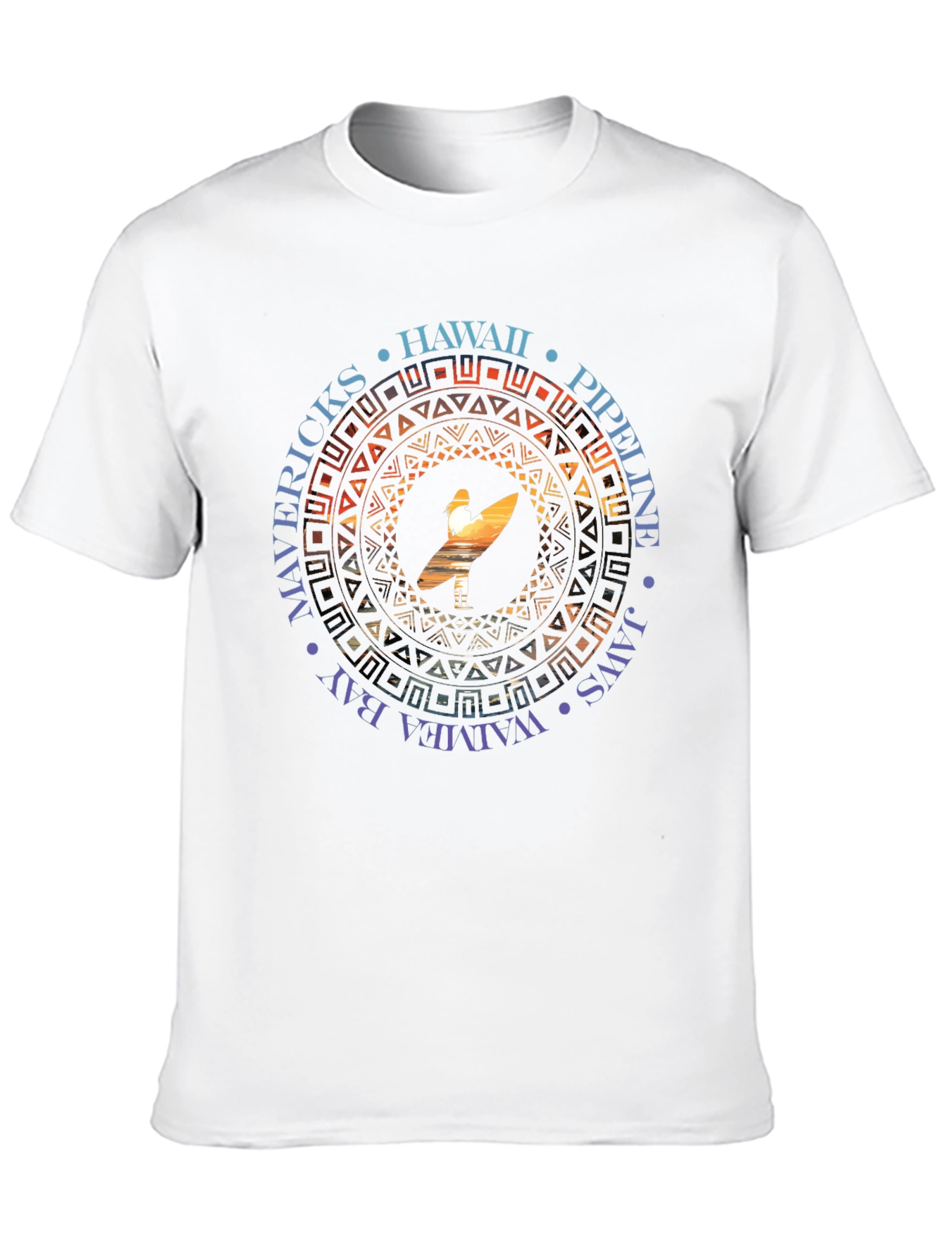 Hawaii Surfer T-Shirt - Mavericks Pipeline Waimea Bay