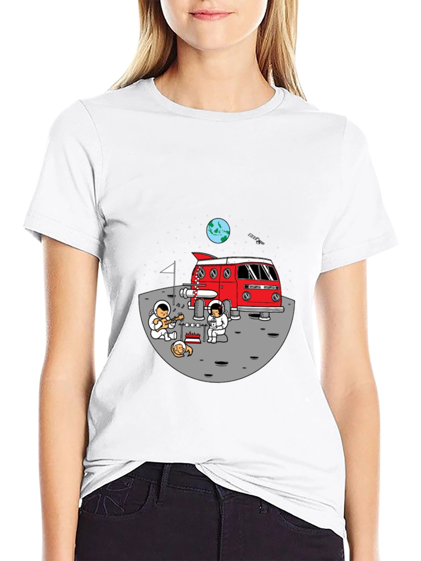 Astronauts on Moon T-Shirt