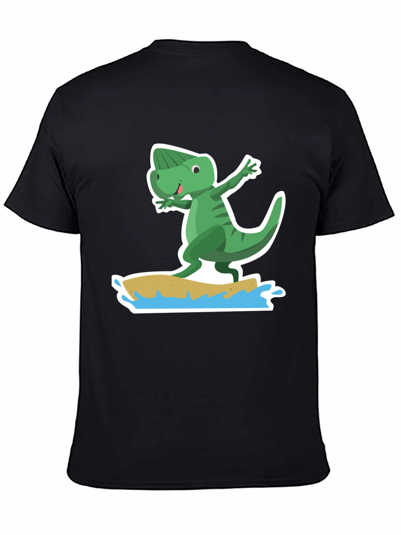 Surfing Dino Tee - Cool Cartoon T-Shirt