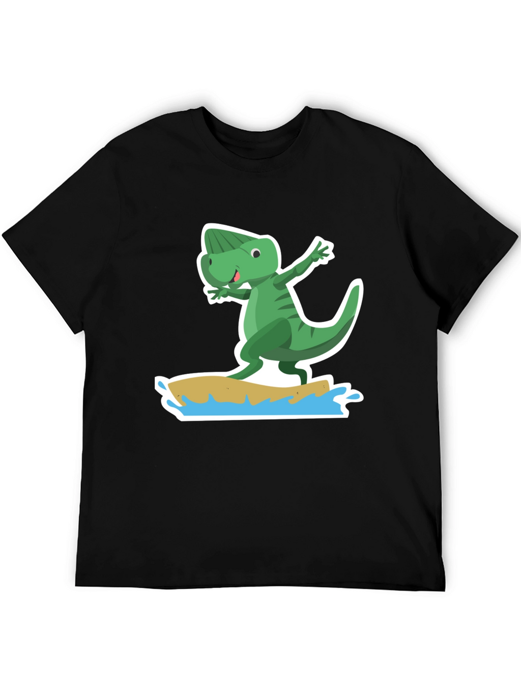Surfing Dino Tee - Cool Cartoon T-Shirt