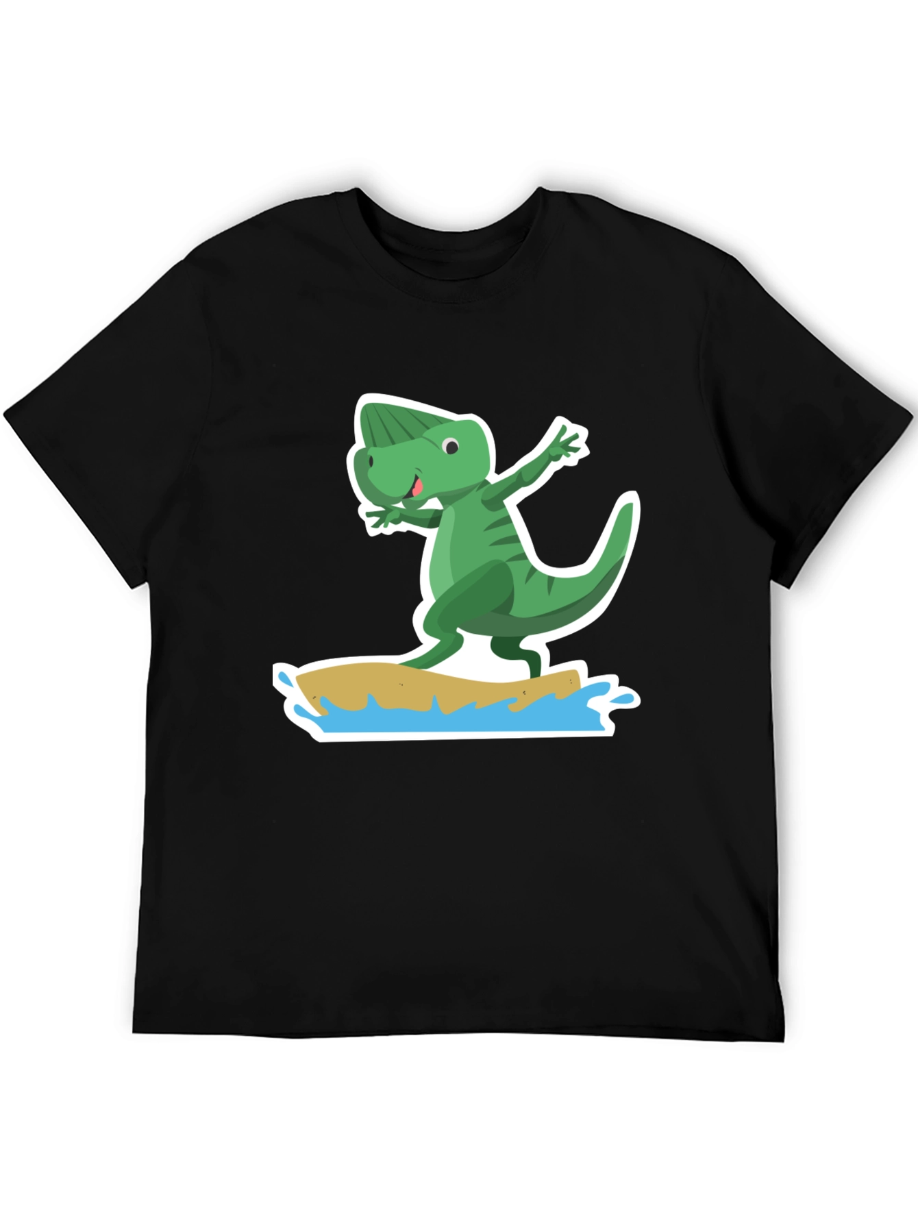Surfing Dino Tee - Cool Cartoon T-Shirt