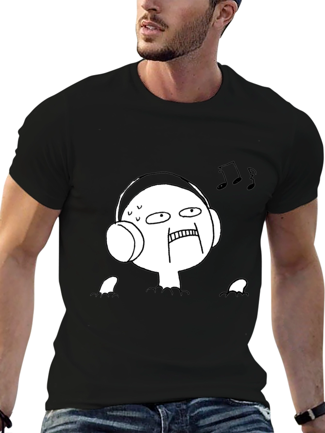 Music Lover Tee - Funny Graphic Black T-Shirt