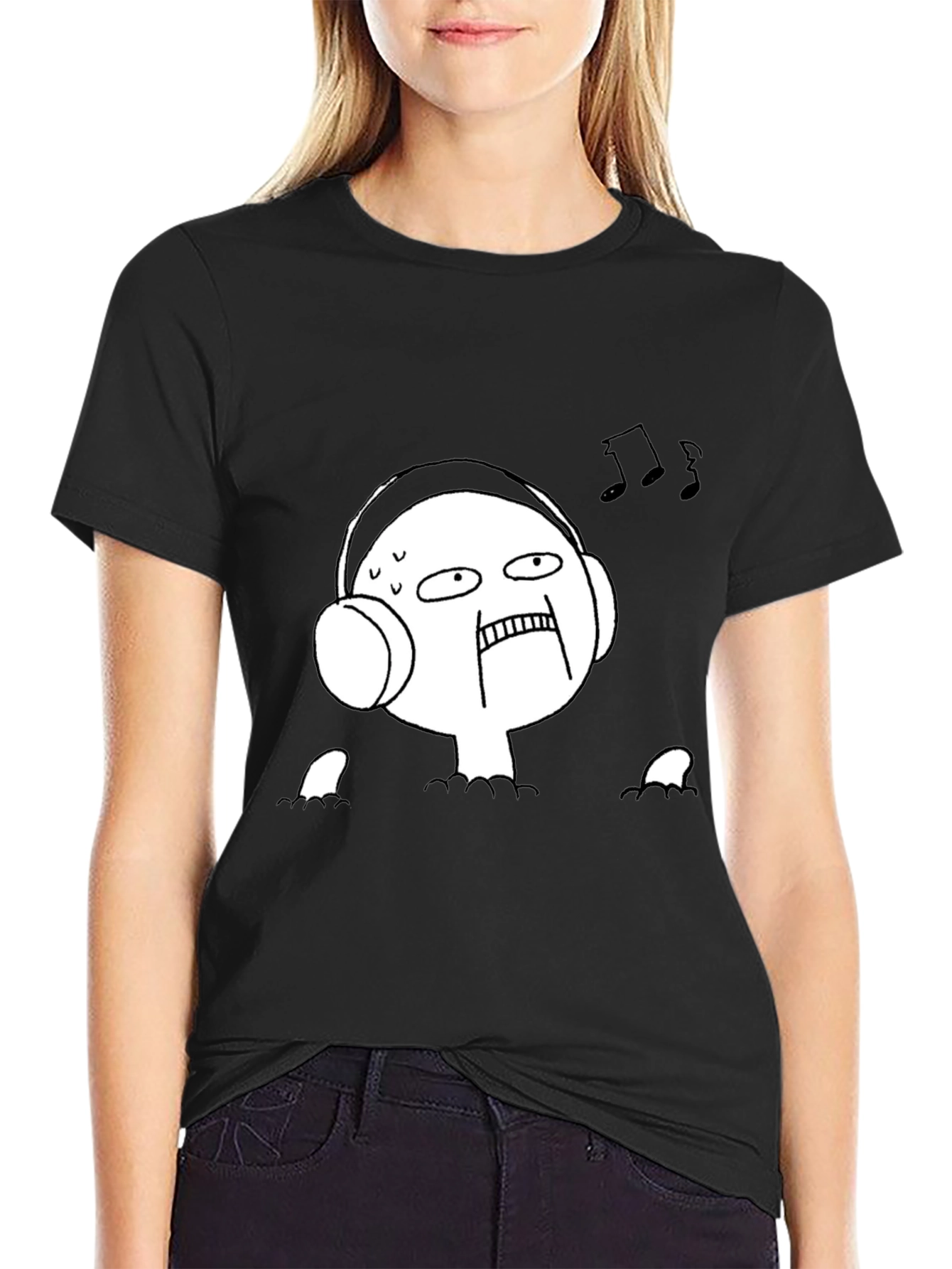 Music Lover Tee - Funny Graphic Black T-Shirt