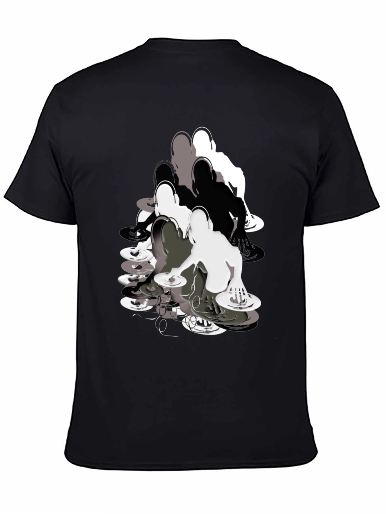 DJ Turntable Graphic Black T-Shirt