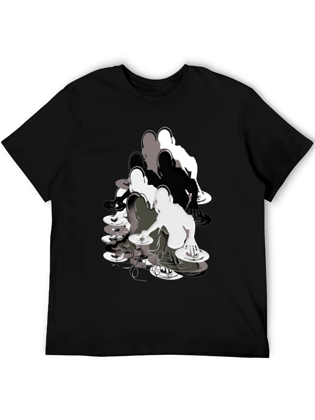 DJ Turntable Graphic Black T-Shirt