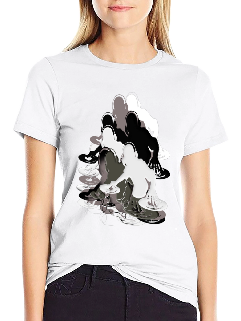 DJ Turntable Graphic Black T-Shirt