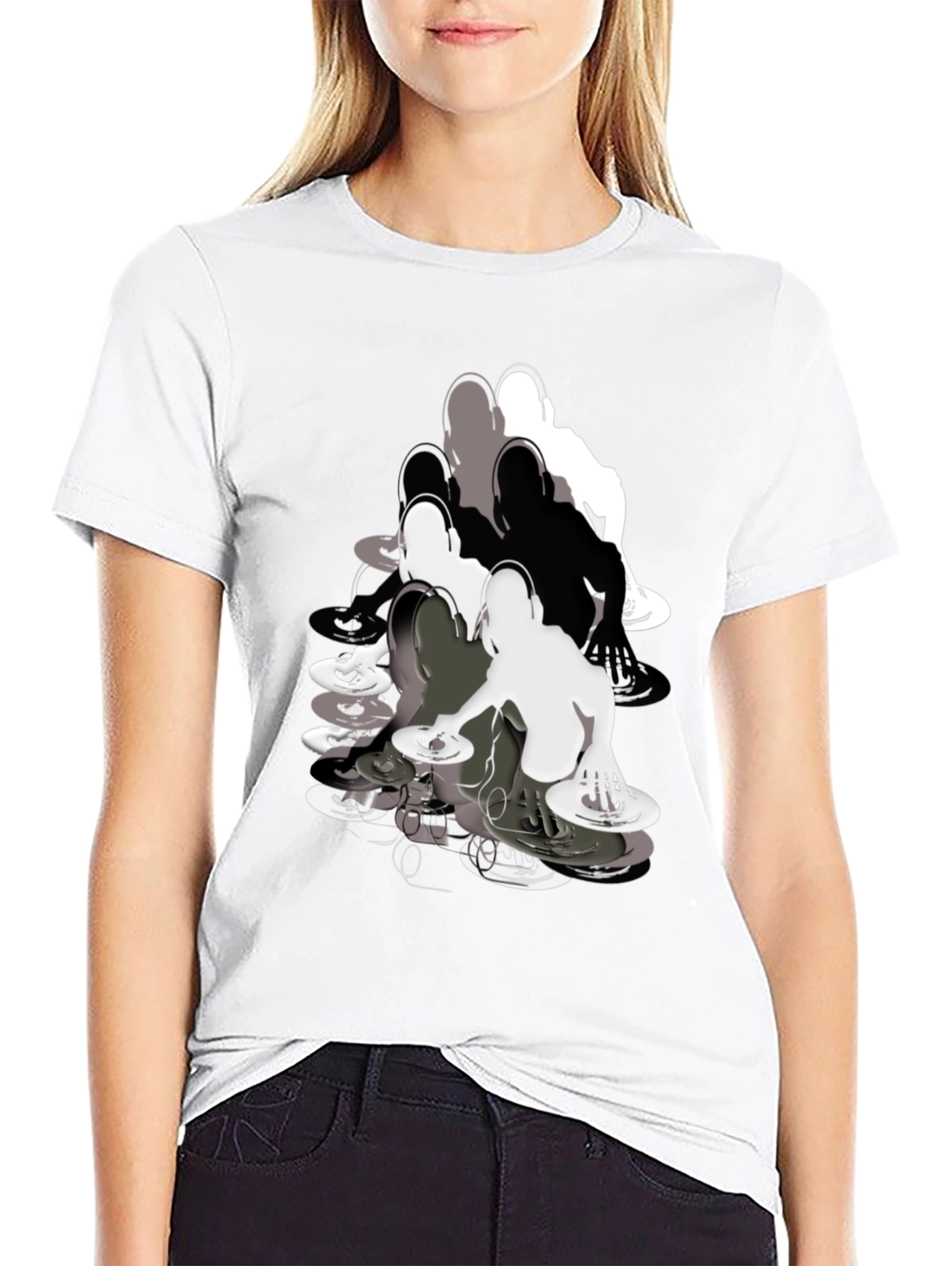 DJ Turntable Graphic Black T-Shirt