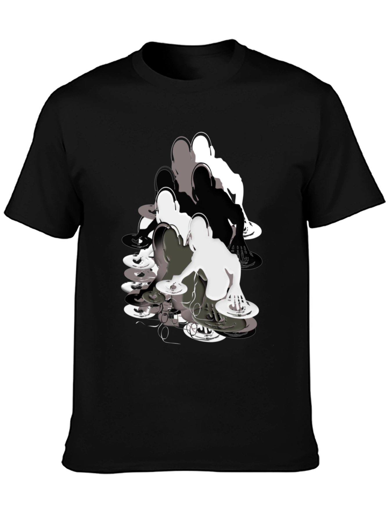 DJ Turntable Graphic Black T-Shirt
