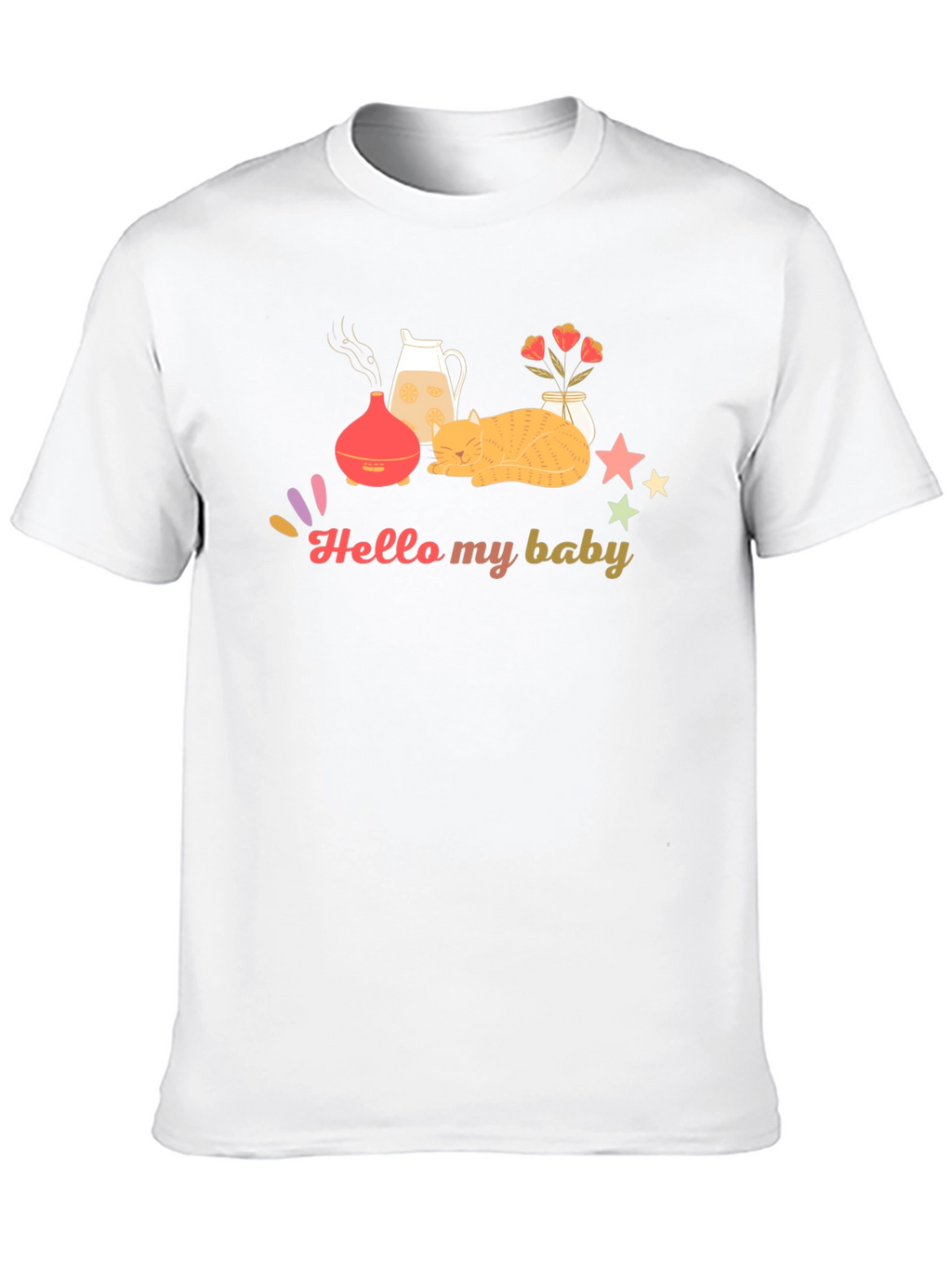 Hello My Baby Black Graphic Tee