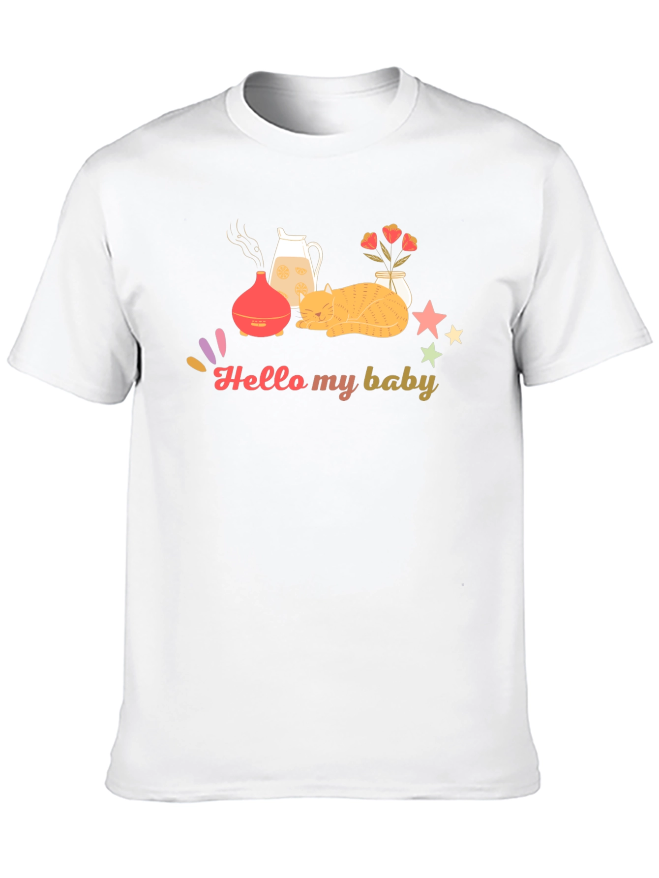 Hello My Baby Black Graphic Tee