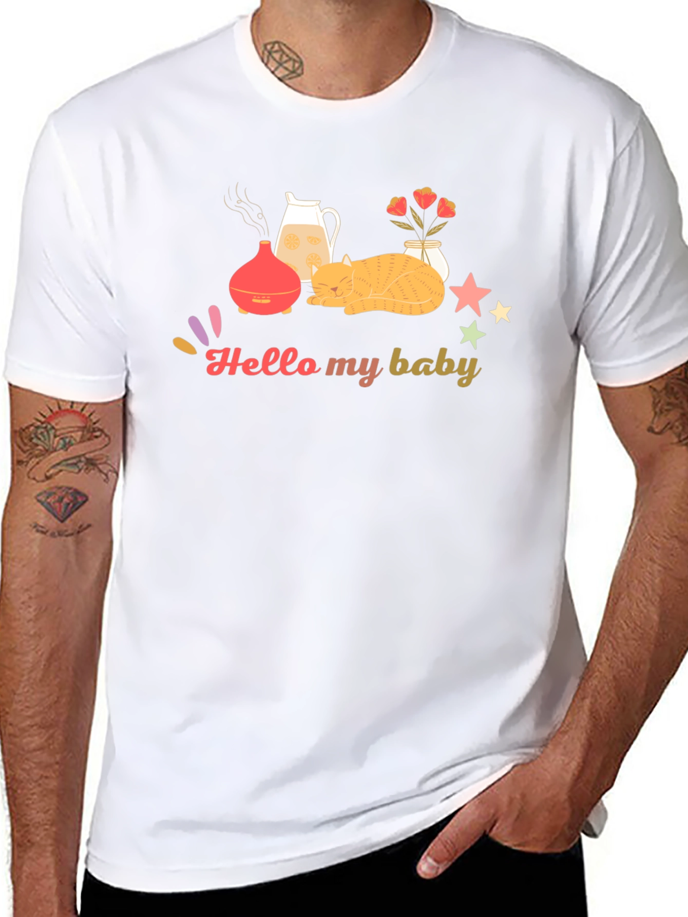 Hello My Baby Black Graphic Tee