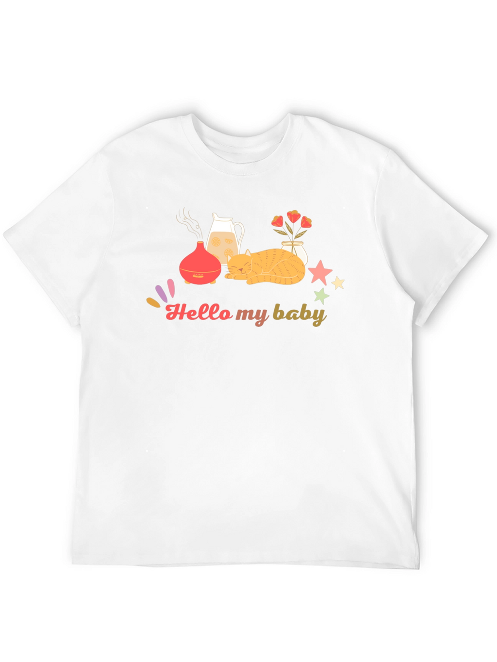 Hello My Baby Black Graphic Tee