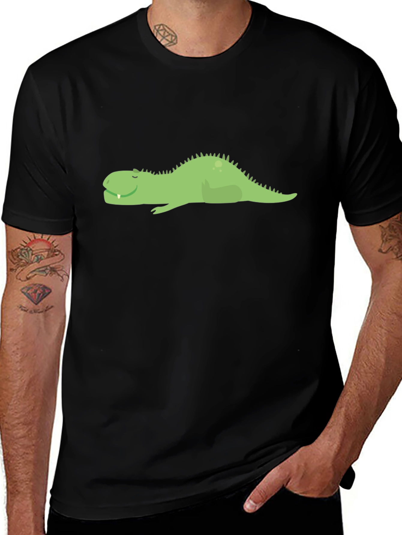 Dino Nap T-Shirt - Lazy Green Dinosaur Tee