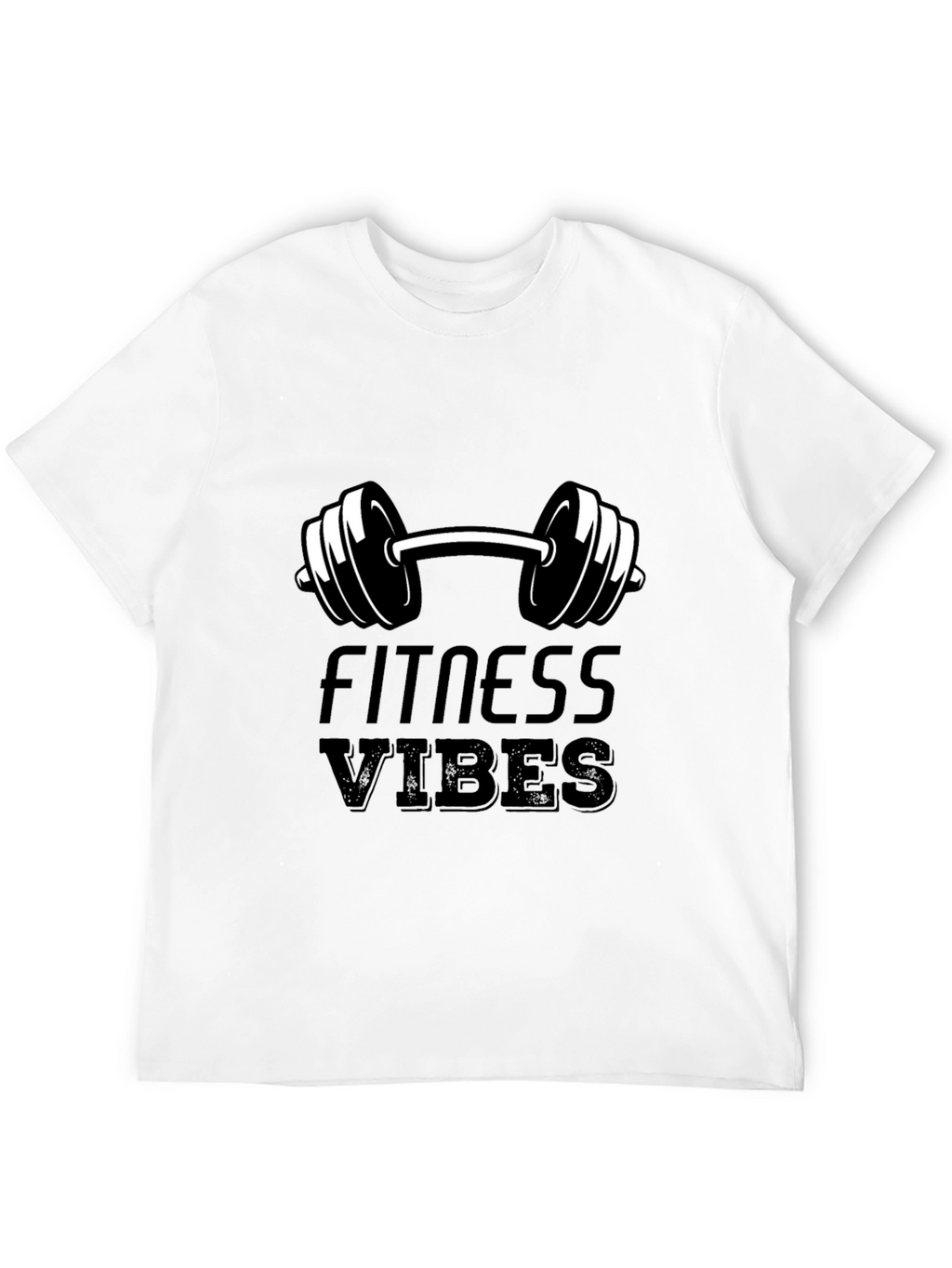 Fitness Vibes Black Graphic T-Shirt