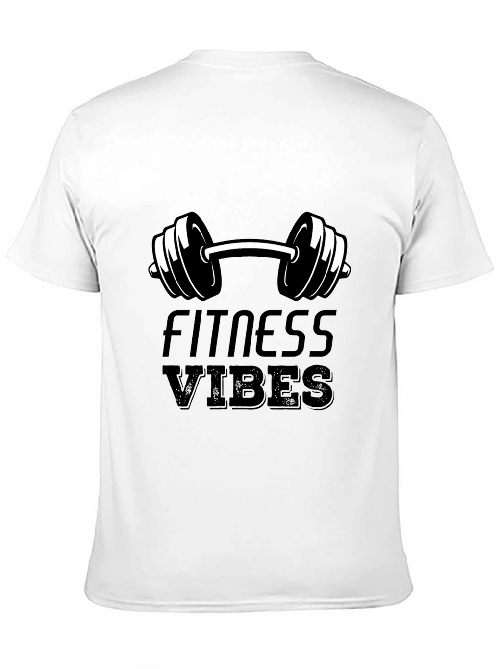 Fitness Vibes Black Graphic T-Shirt