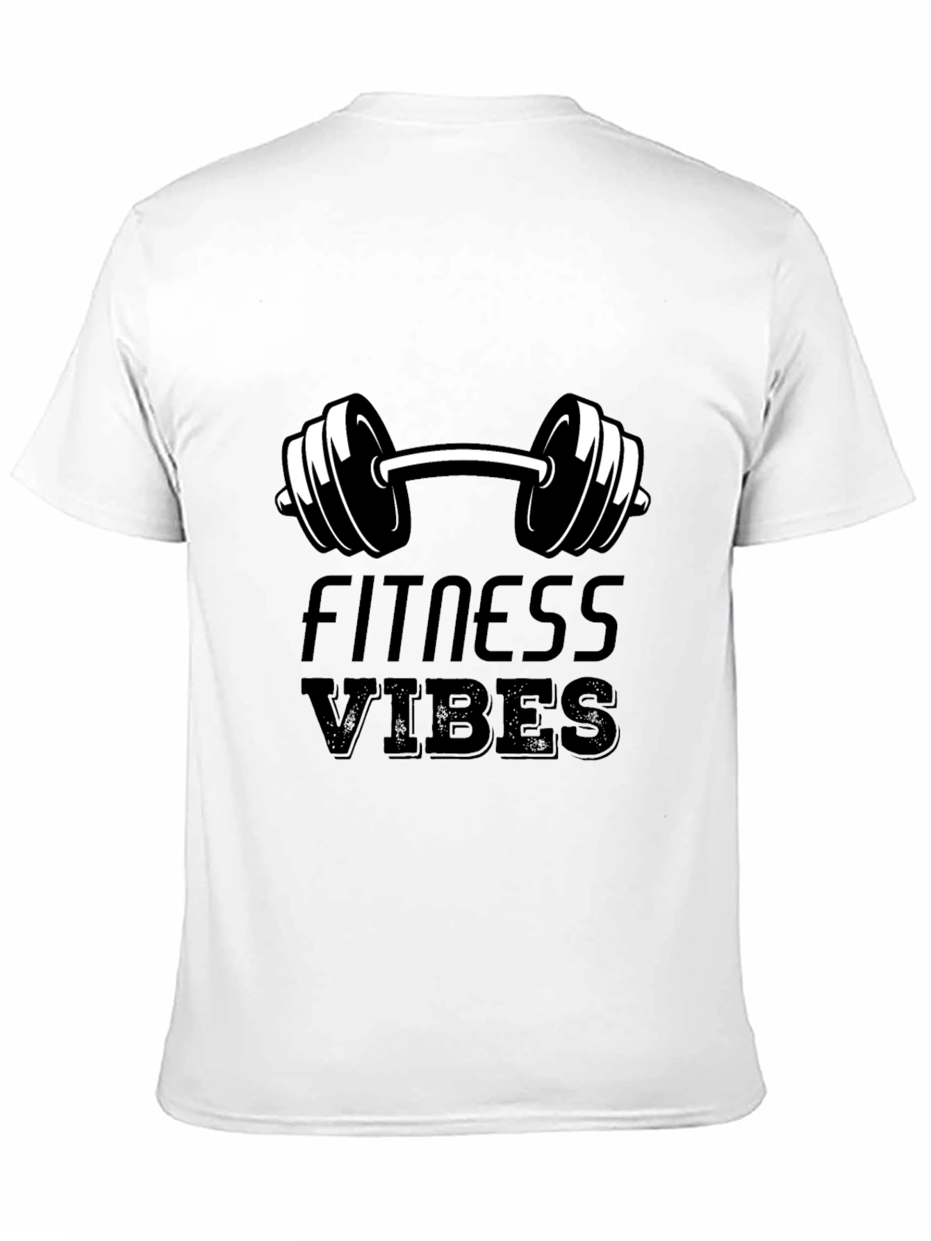 Fitness Vibes Black Graphic T-Shirt