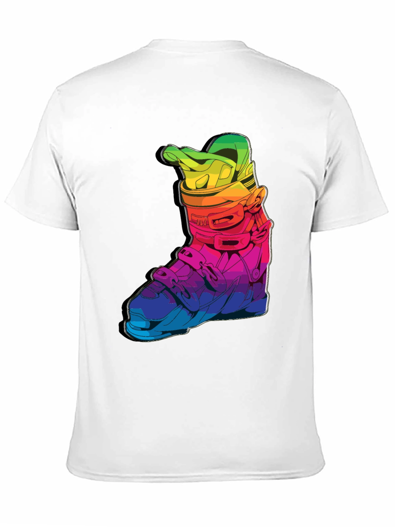 Rainbow Ski Boot T-Shirt