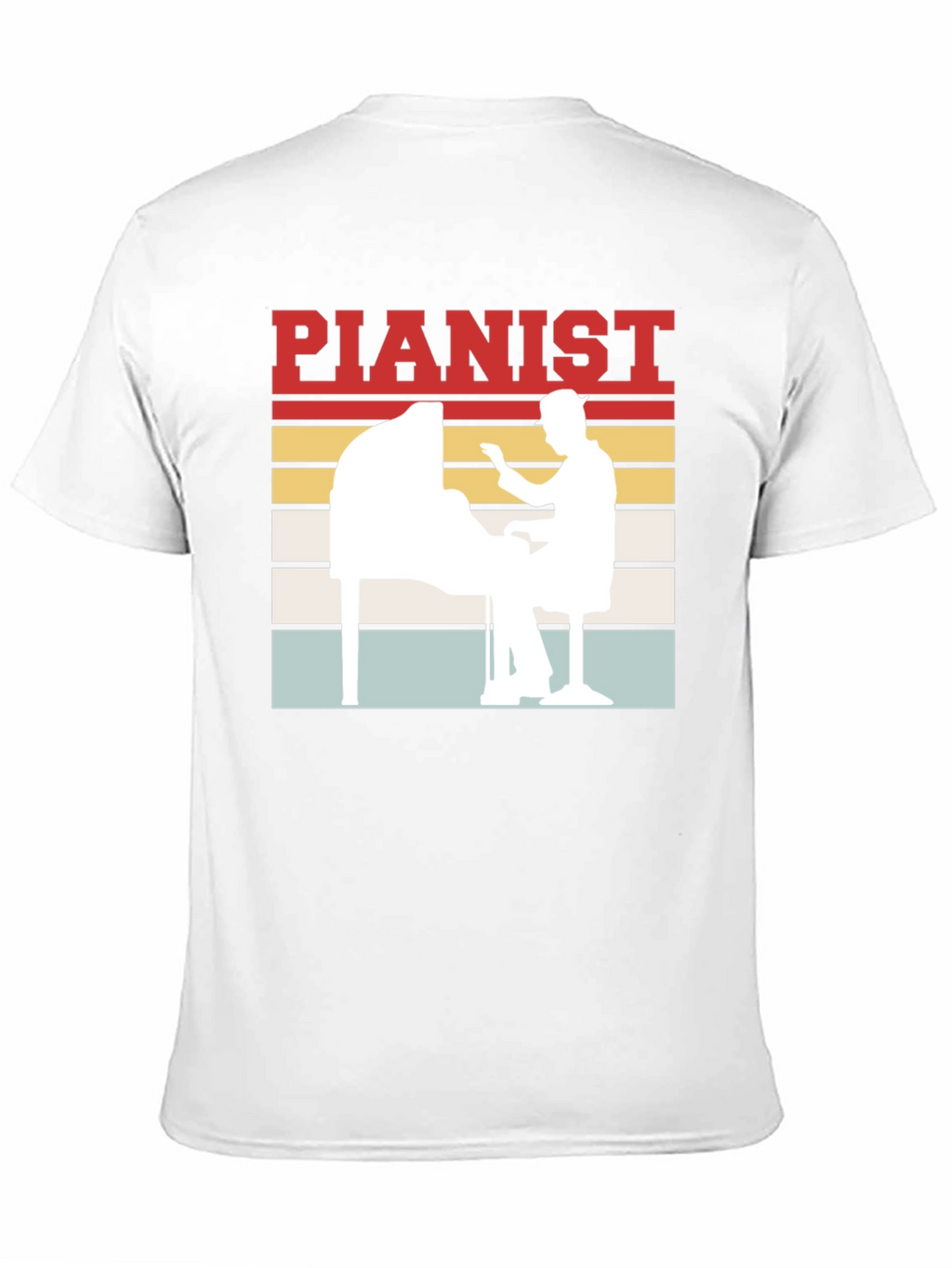 Pianist Retro Style Graphic Tee
