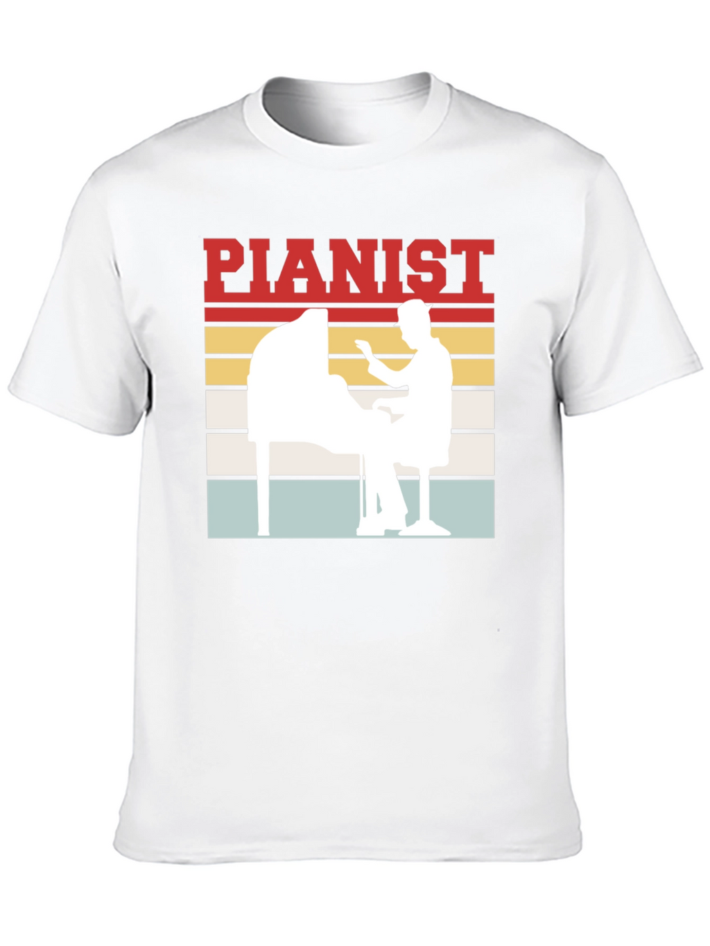 Pianist Retro Style Graphic Tee