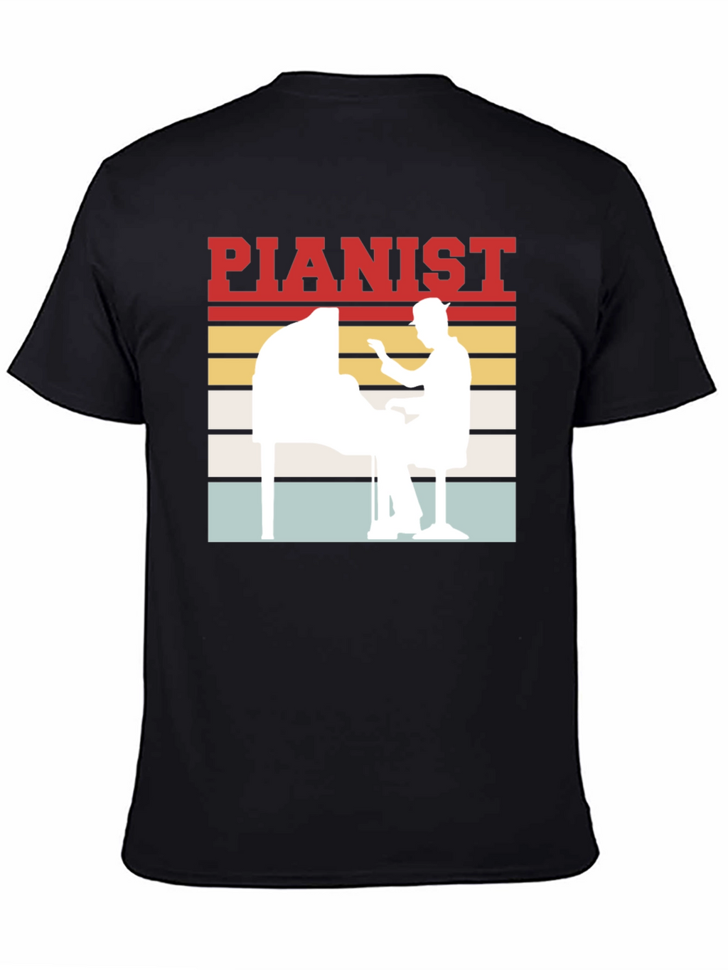 Pianist Retro Style Graphic Tee