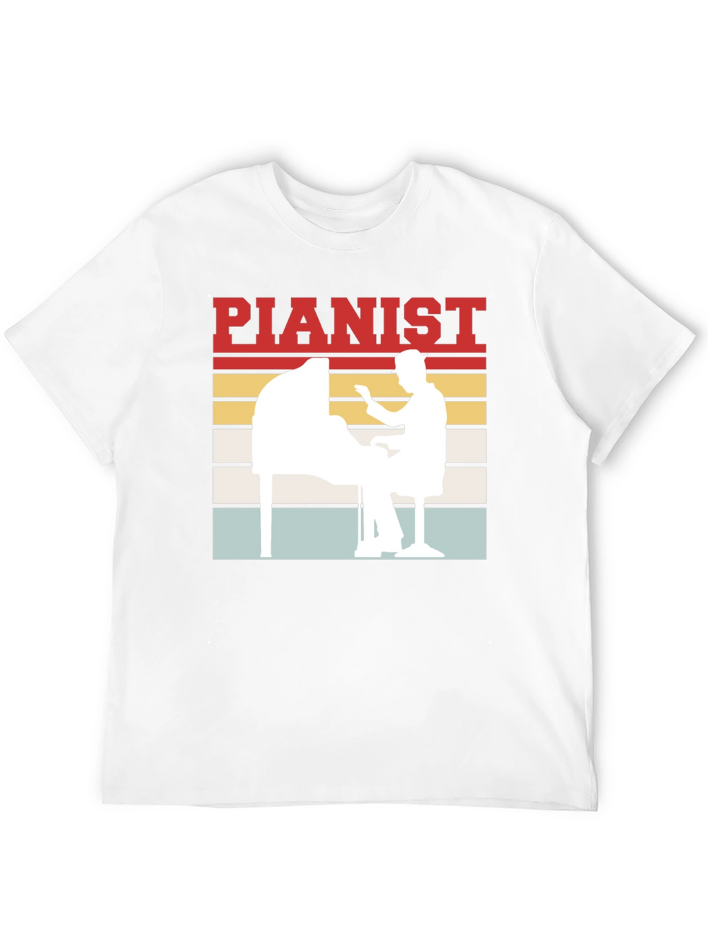 Pianist Retro Style Graphic Tee